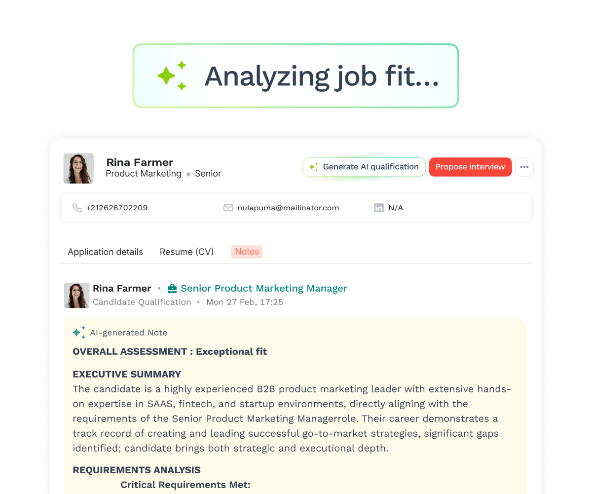 Wiggli evalueert kandidaten op functie-match, ervaring en vaardigheden, en genereert duidelijke, professionele samenvattingen.