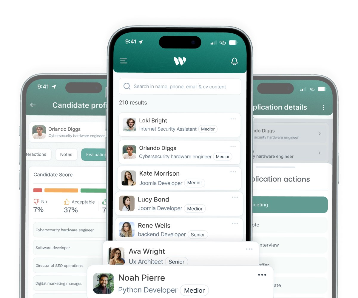 Wiggli mobile app lets recruiters review candidates, manage approvals, and track hiring seamlessly from any device.