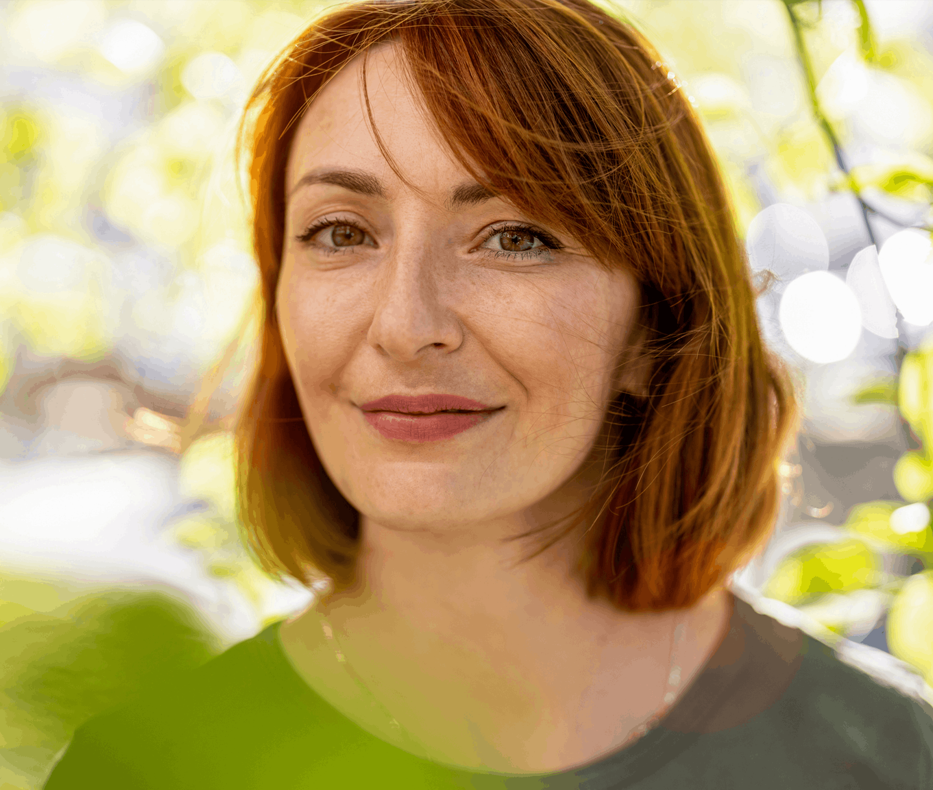 woman smiling