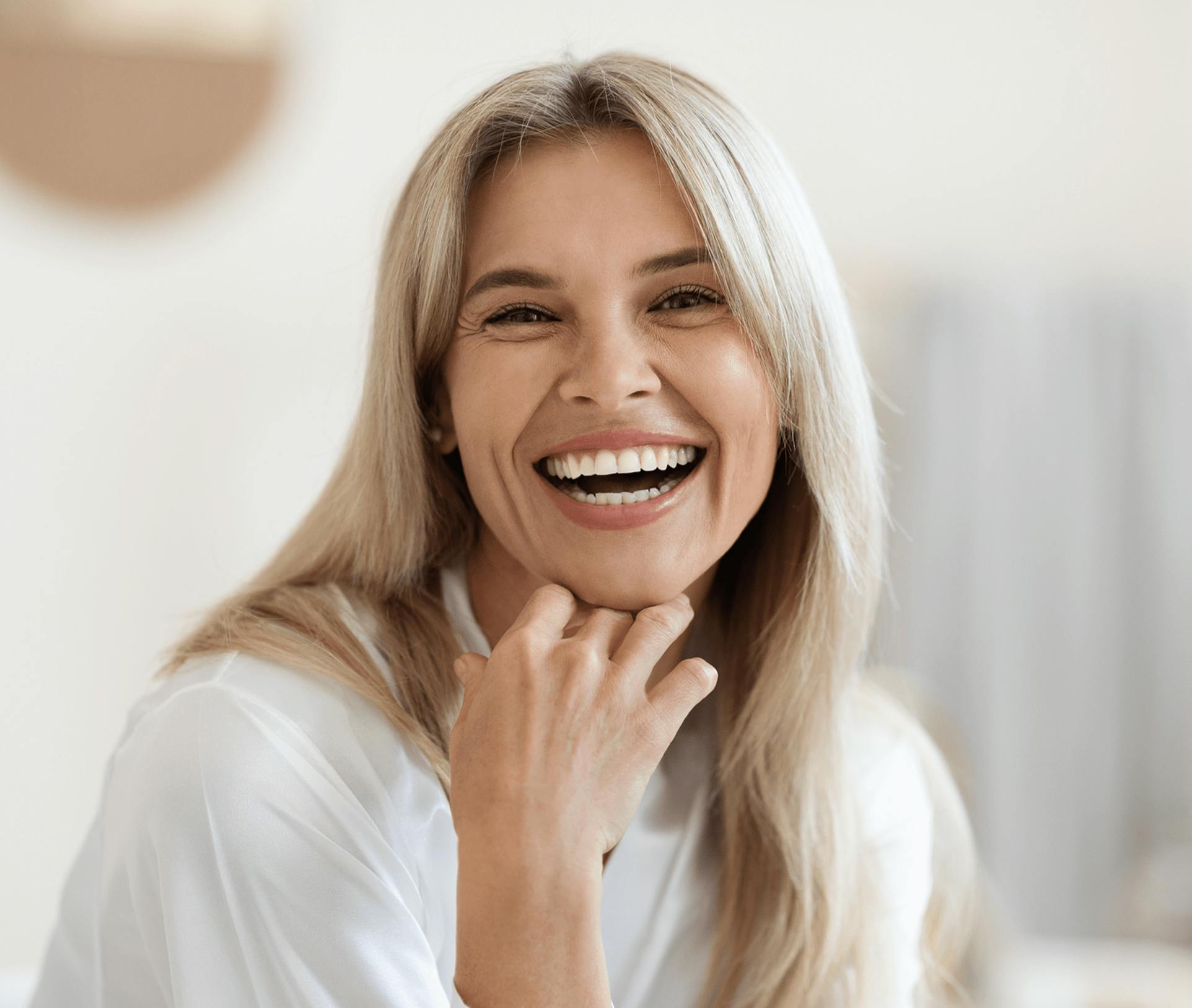 woman smiling