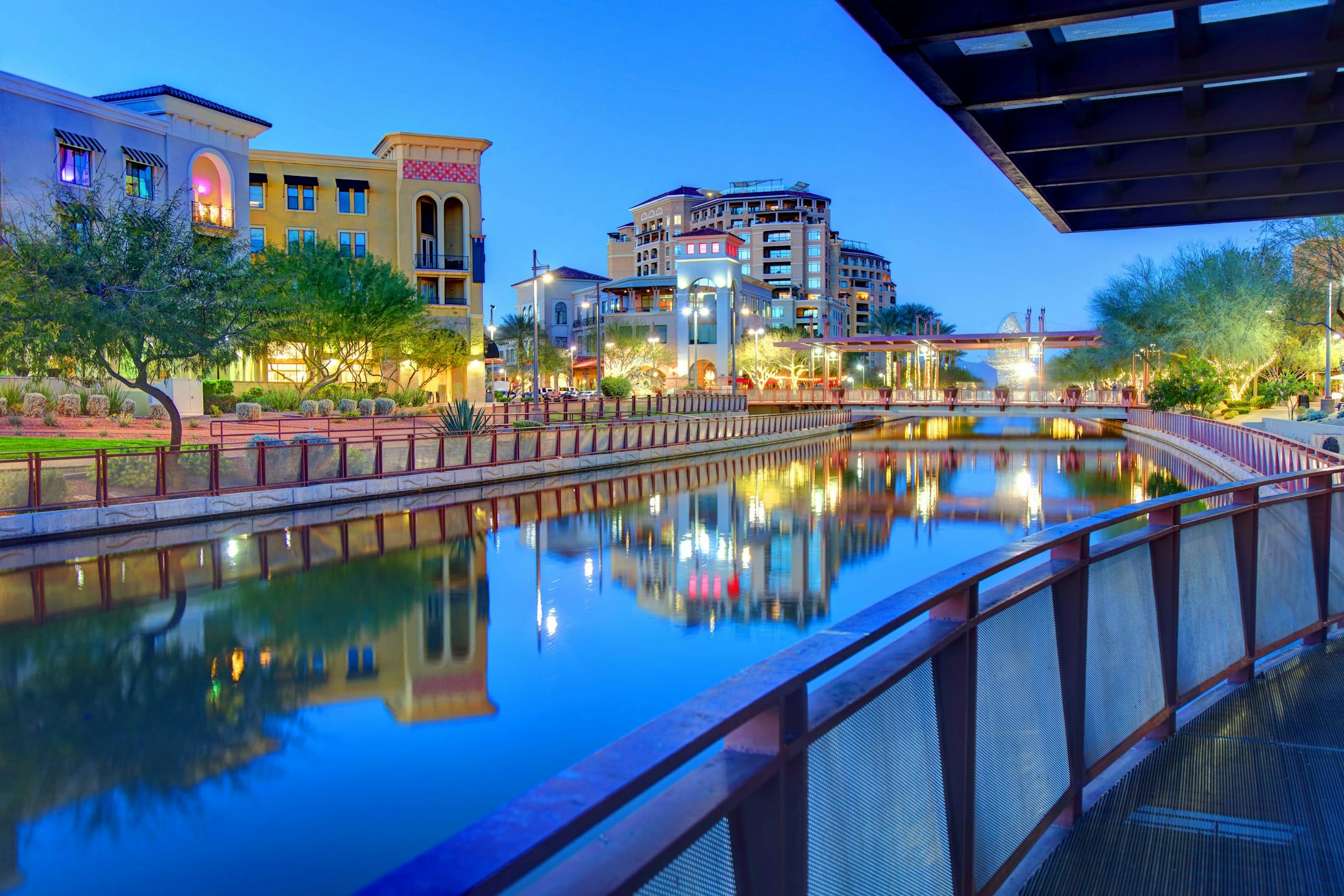 buildings around a river