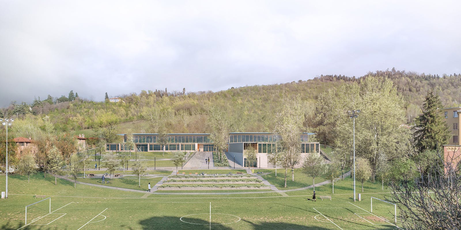 Scuole Carracci - Vista esterna est