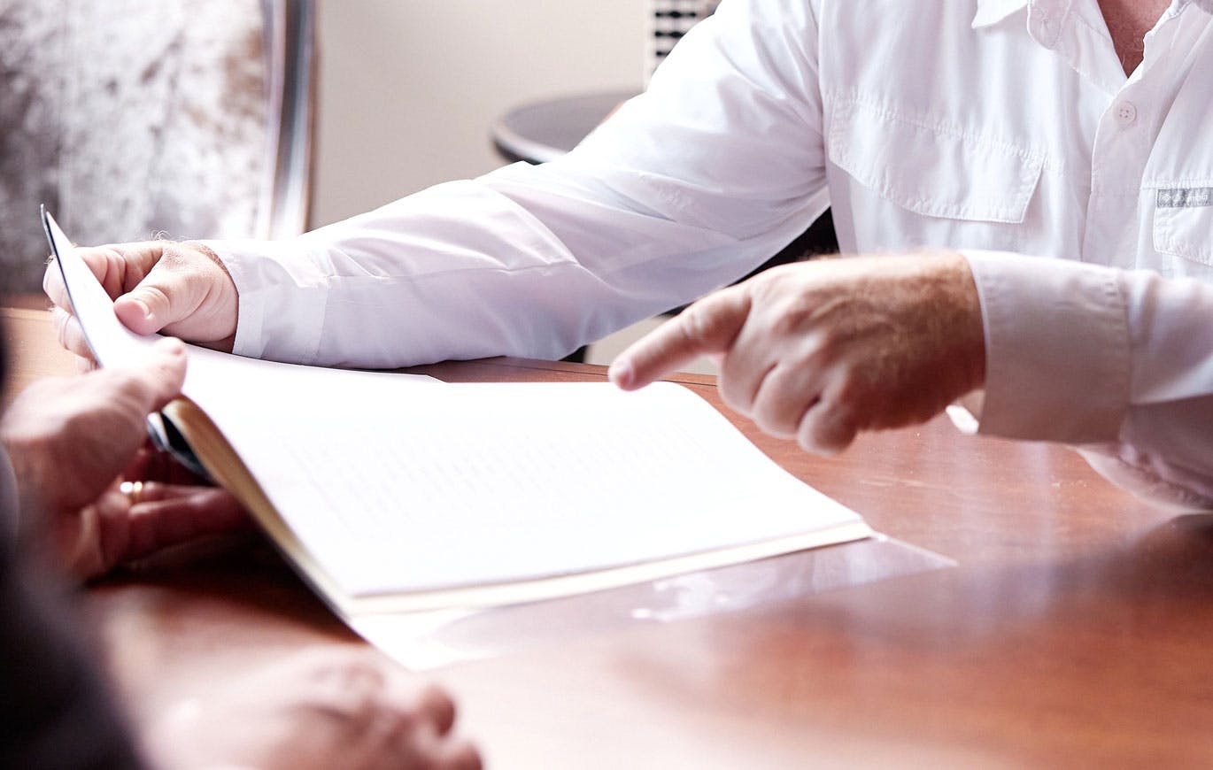 signing papers