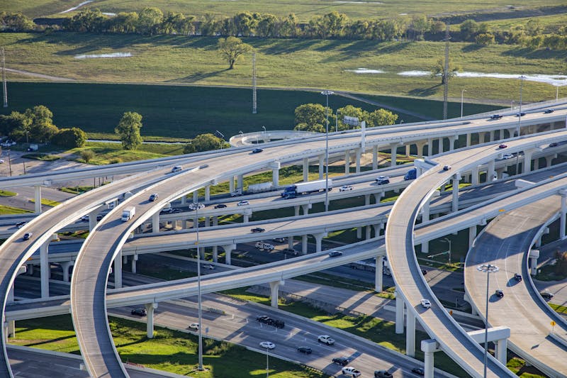 A large highway in Dallas