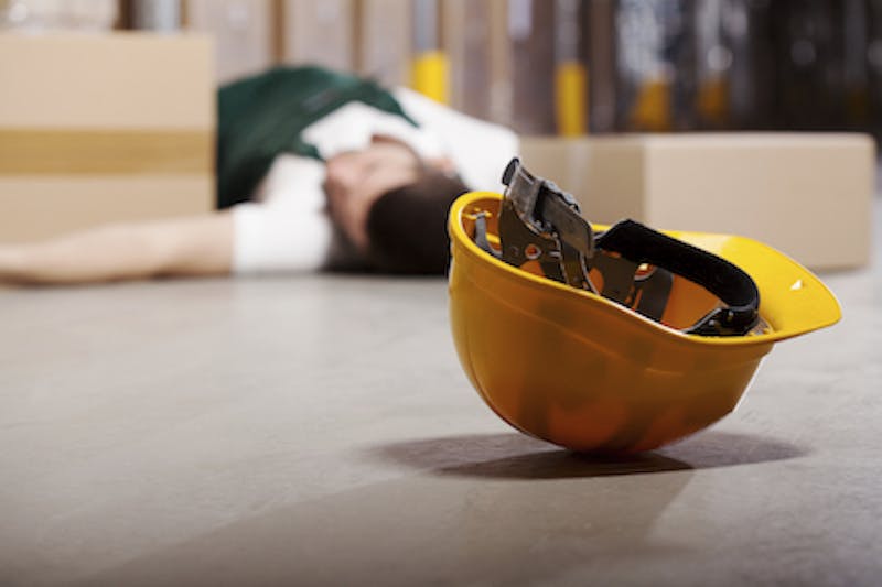 Construction worker unconscious