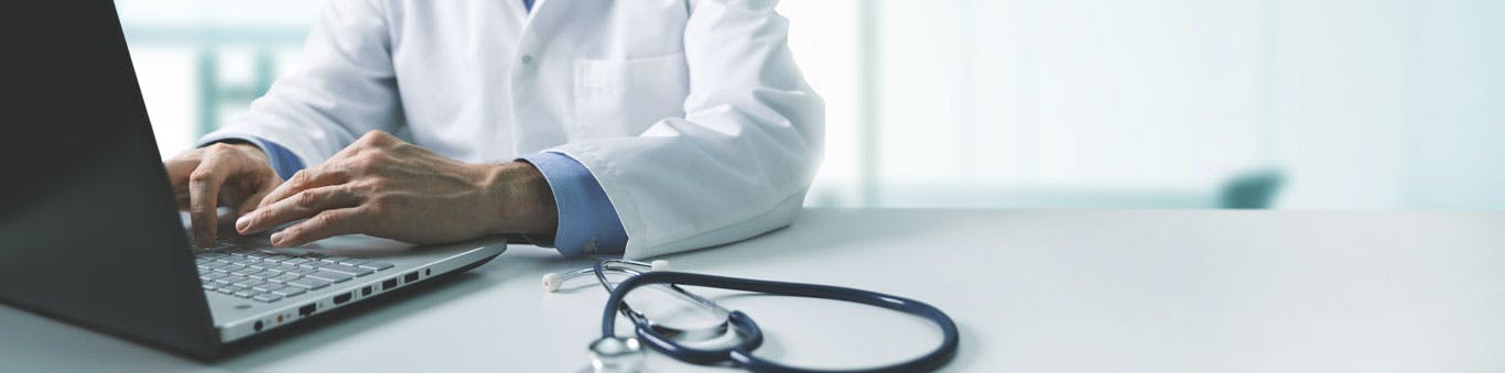 doctor on a laptop