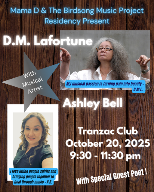 It’s that time of the month - rise up singing with Mama D”(aka Birdsong Artist Diem Lafortune)