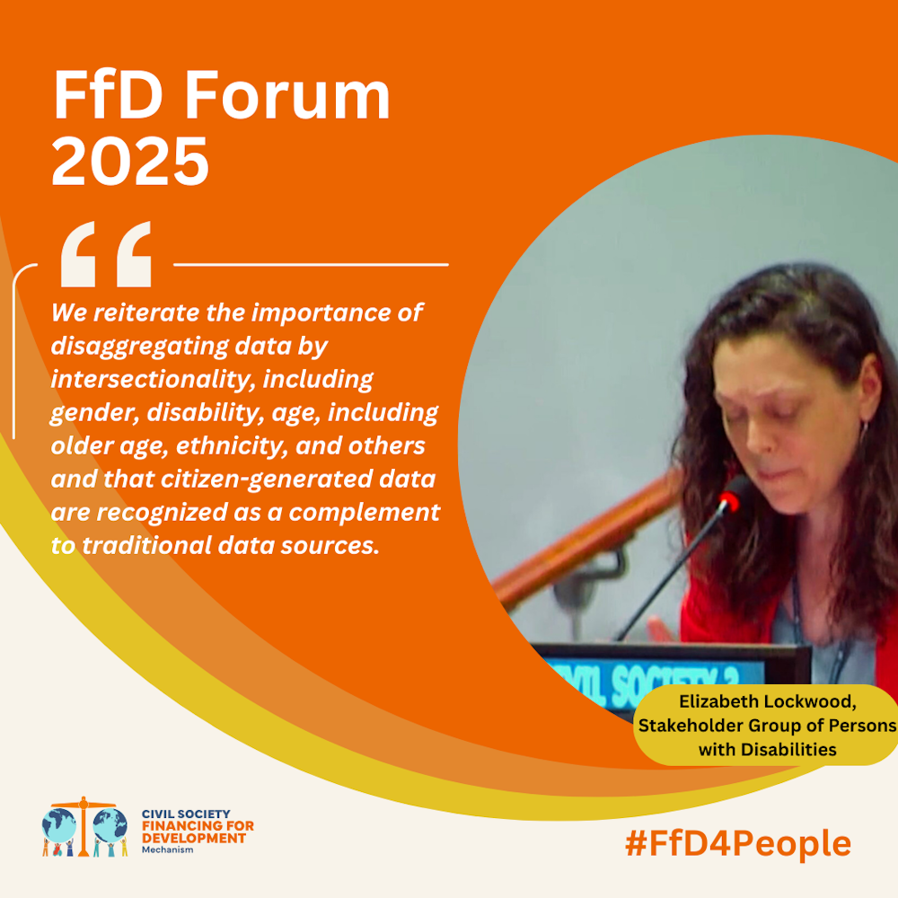 Intervention: Elizabeth Lockwood, Stakeholder Group of Persons with ...