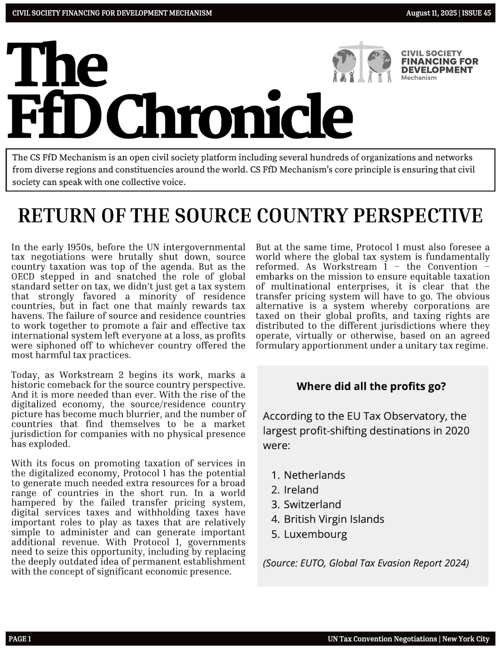 Issue 45: Return of the Source Country Perspective - CSFFD