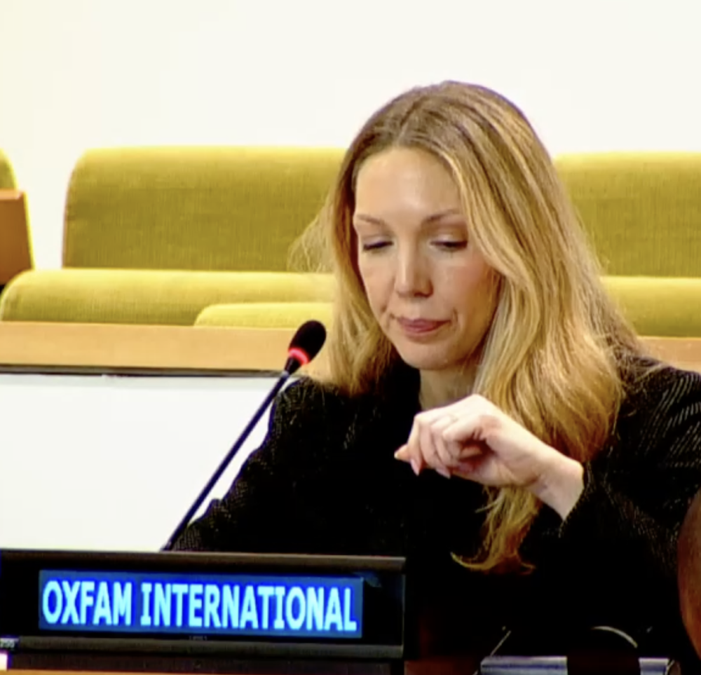Intervention by Rebecca Riddell, OXFAM, Article 6 - HNWI ...
