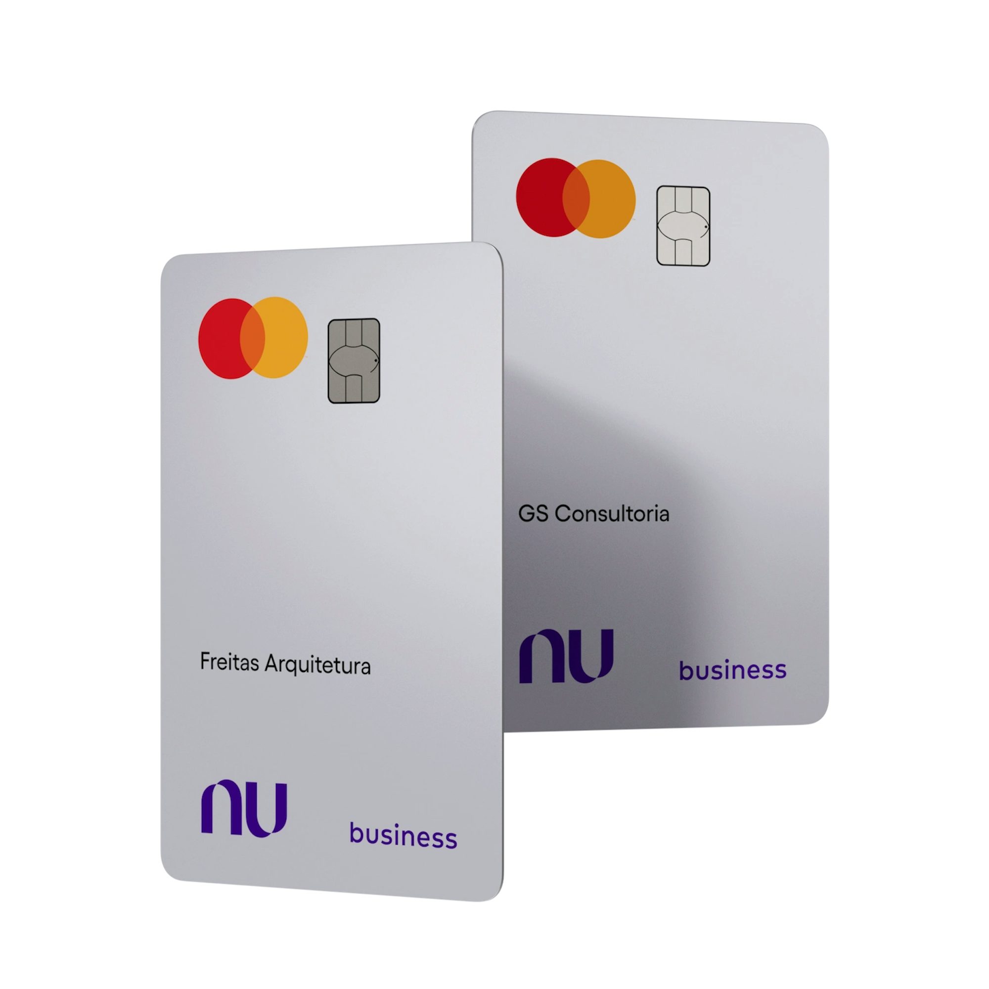 Dois cartões Nubank PJ sobrepostos