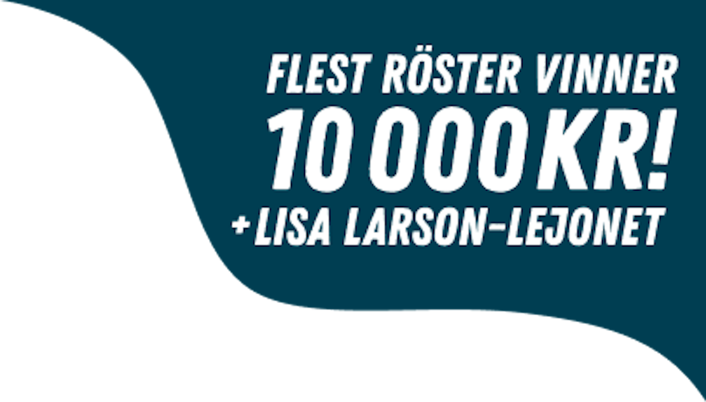 Flest röster vinner 10000kr och lisa larsson lejonet
