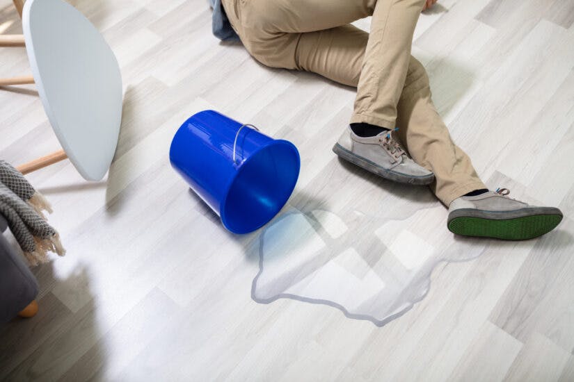 Photo of a Man Slipped on Wet Floor