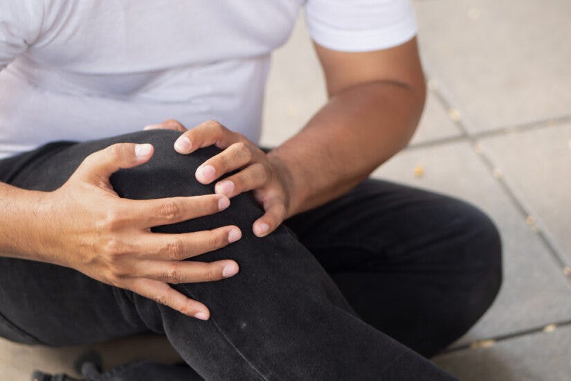 Photo of a Man with Knee Injury