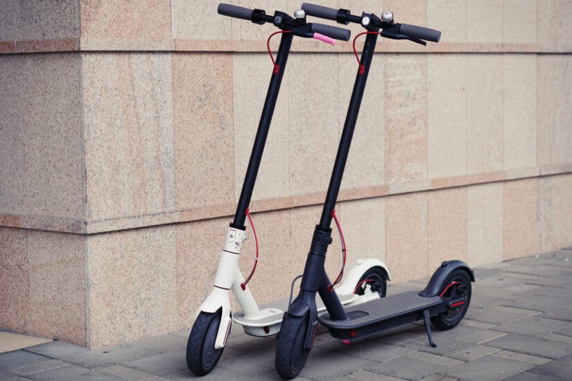 Photo of Electric Scooters Parked on Street