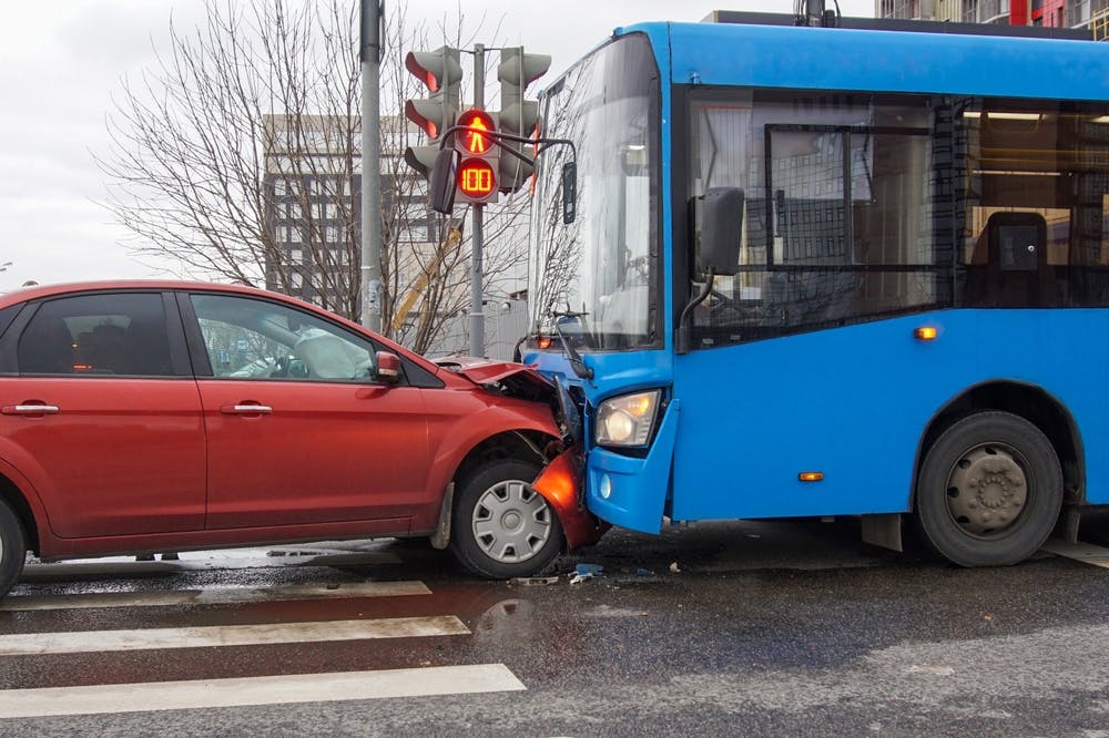 Frontal Collision of a Car and a Bus