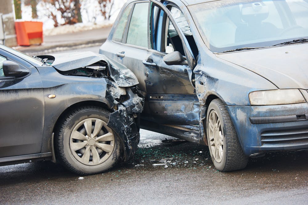 Car Crash Accident on Street