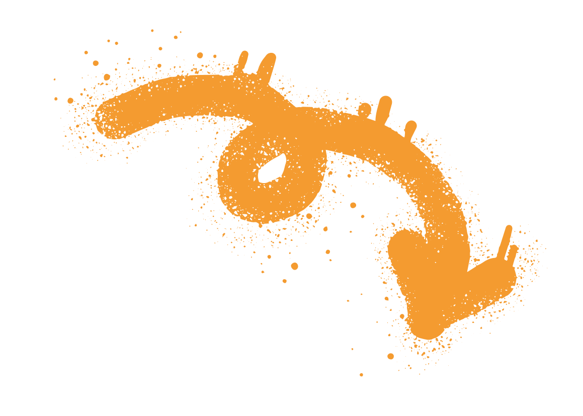 Textured arrow pointing downwards.