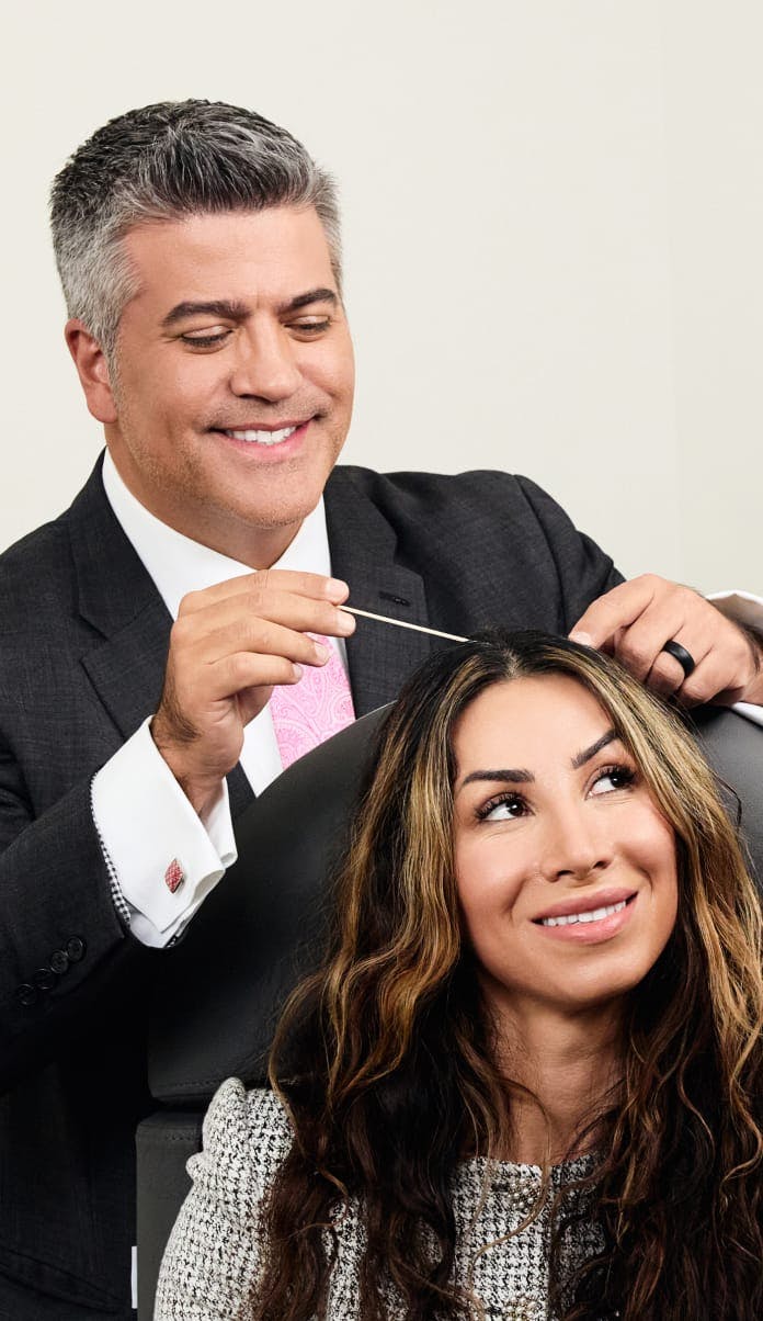Dr. Higdon working with a patient