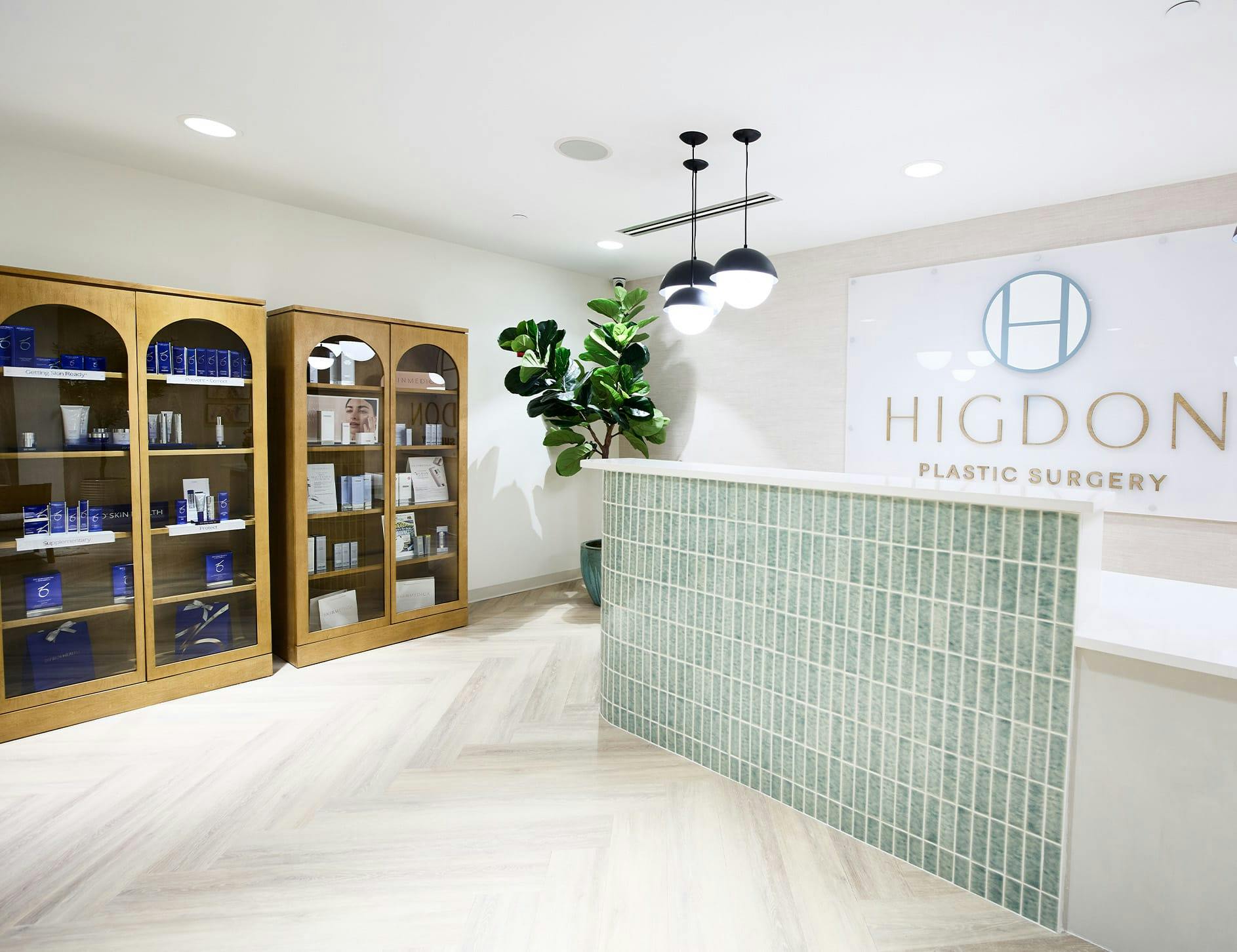front desk of Higdon plastic surgery
