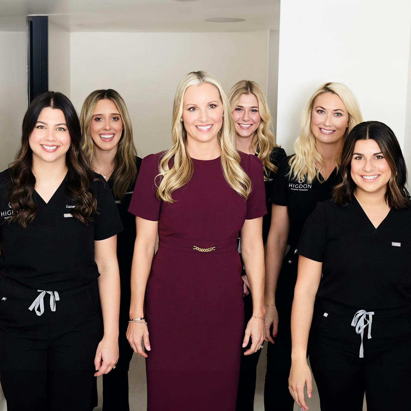 all the nurses and receptionists together