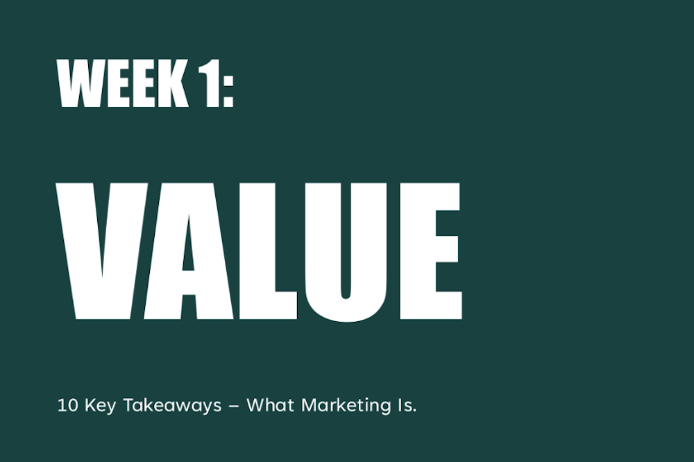 10 Key Takeaways on Value - Week 1
