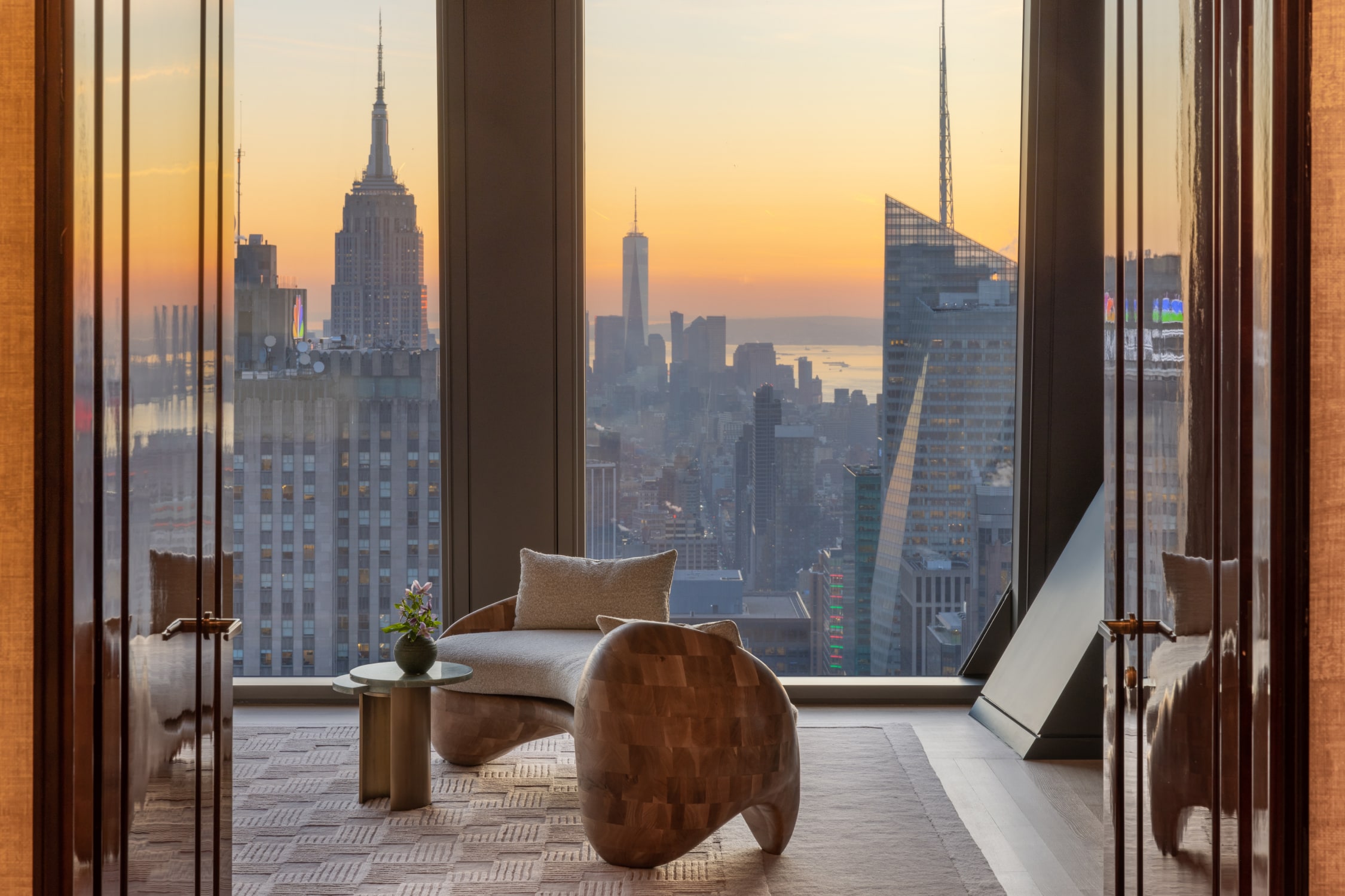 Panoramic views of Manhattan from luxury residence designed by Thierry Despont