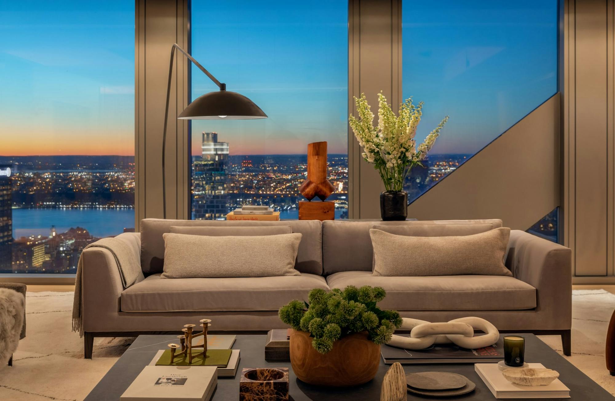 Living room in a NYC condominium designed by Thierry Despont