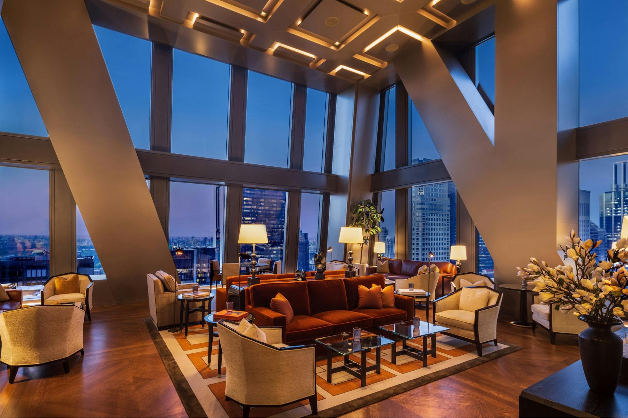 Elegant wine tasting room at 53 West 53