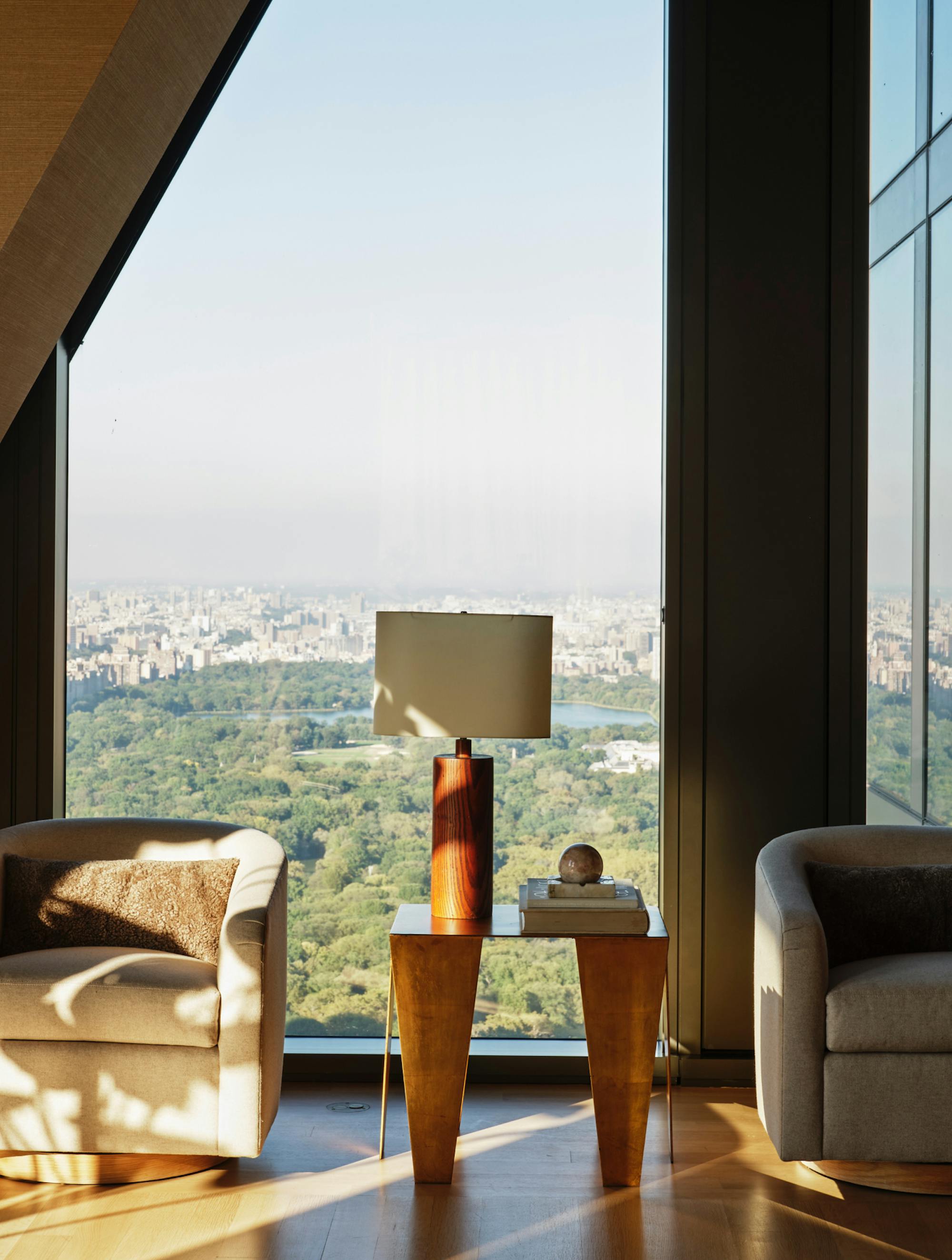 Looking out the window of 53W53 luxury condos for sale