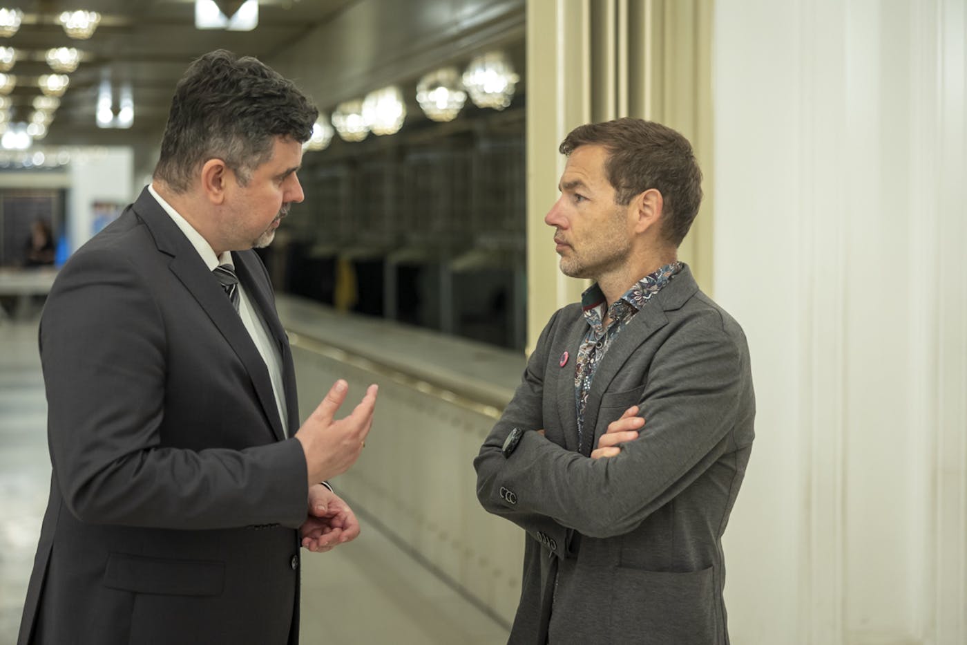 Aleš Novak, umetniški direktor FBS in predstavnik veleposlaništva Poljske, Łukasz Paprotny