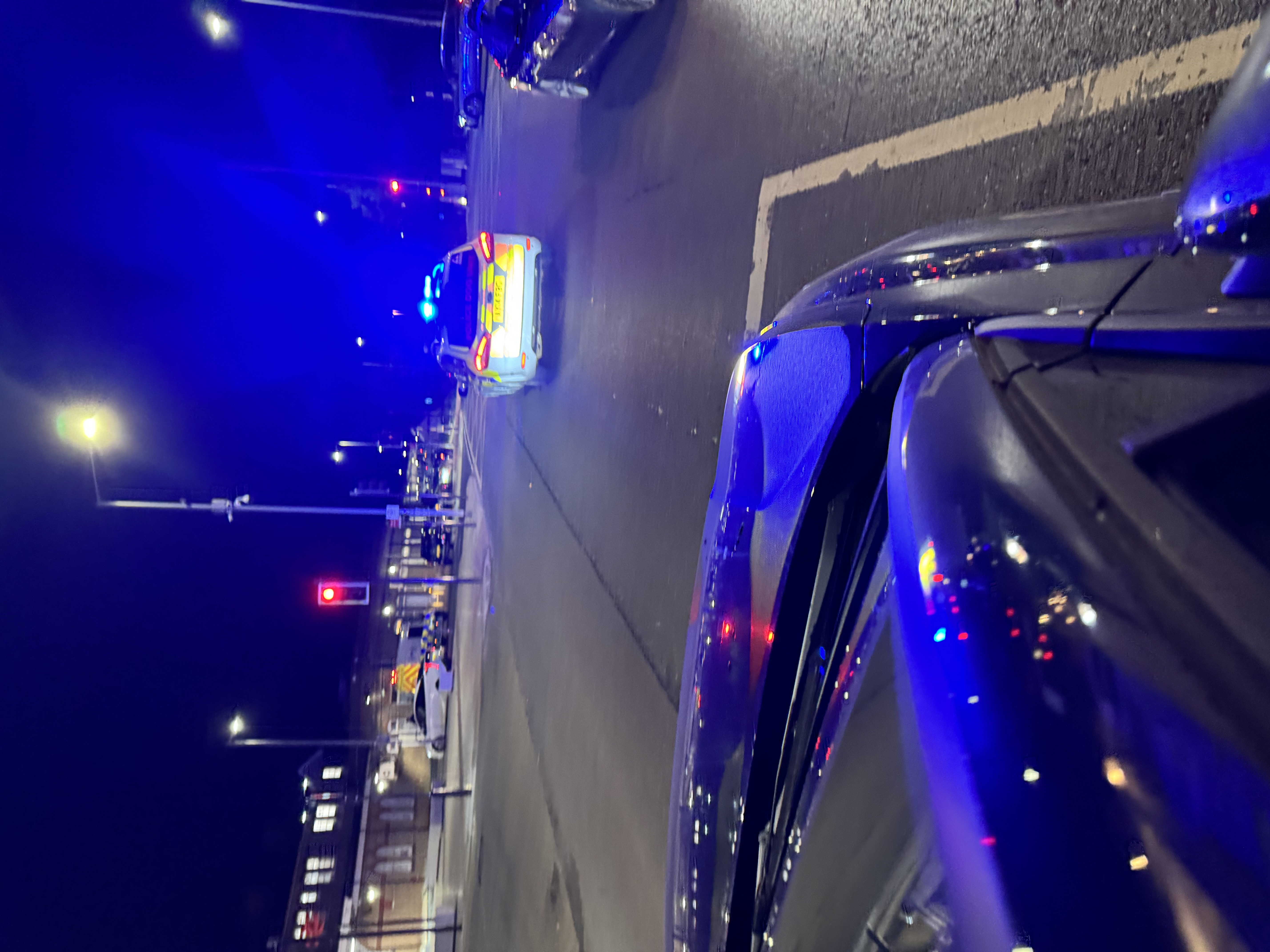 Police arriving at the train station