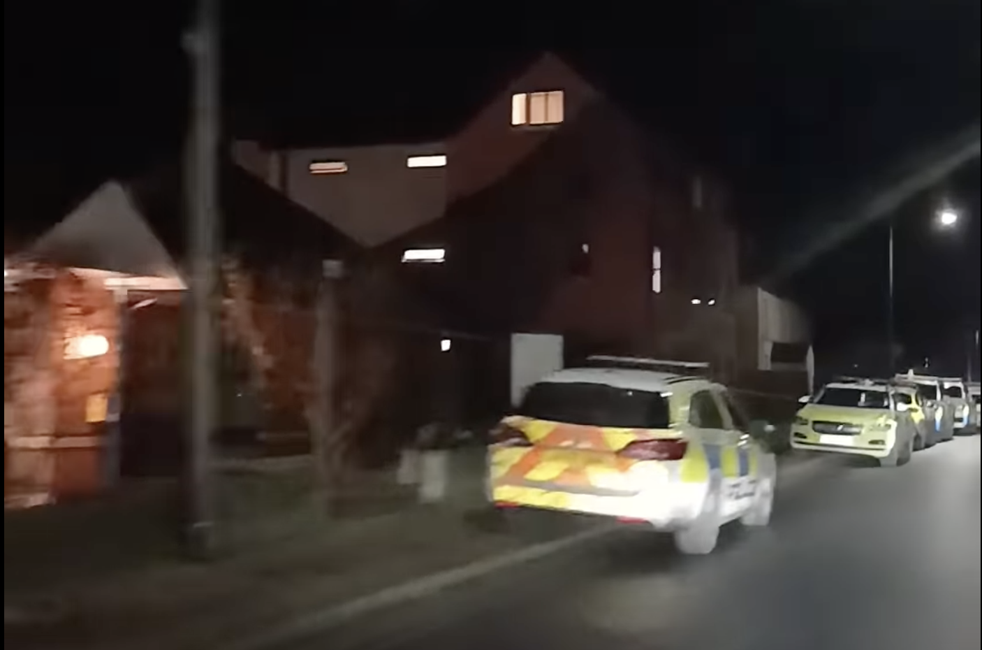 Police response to a stabbing on Woodbridge Road