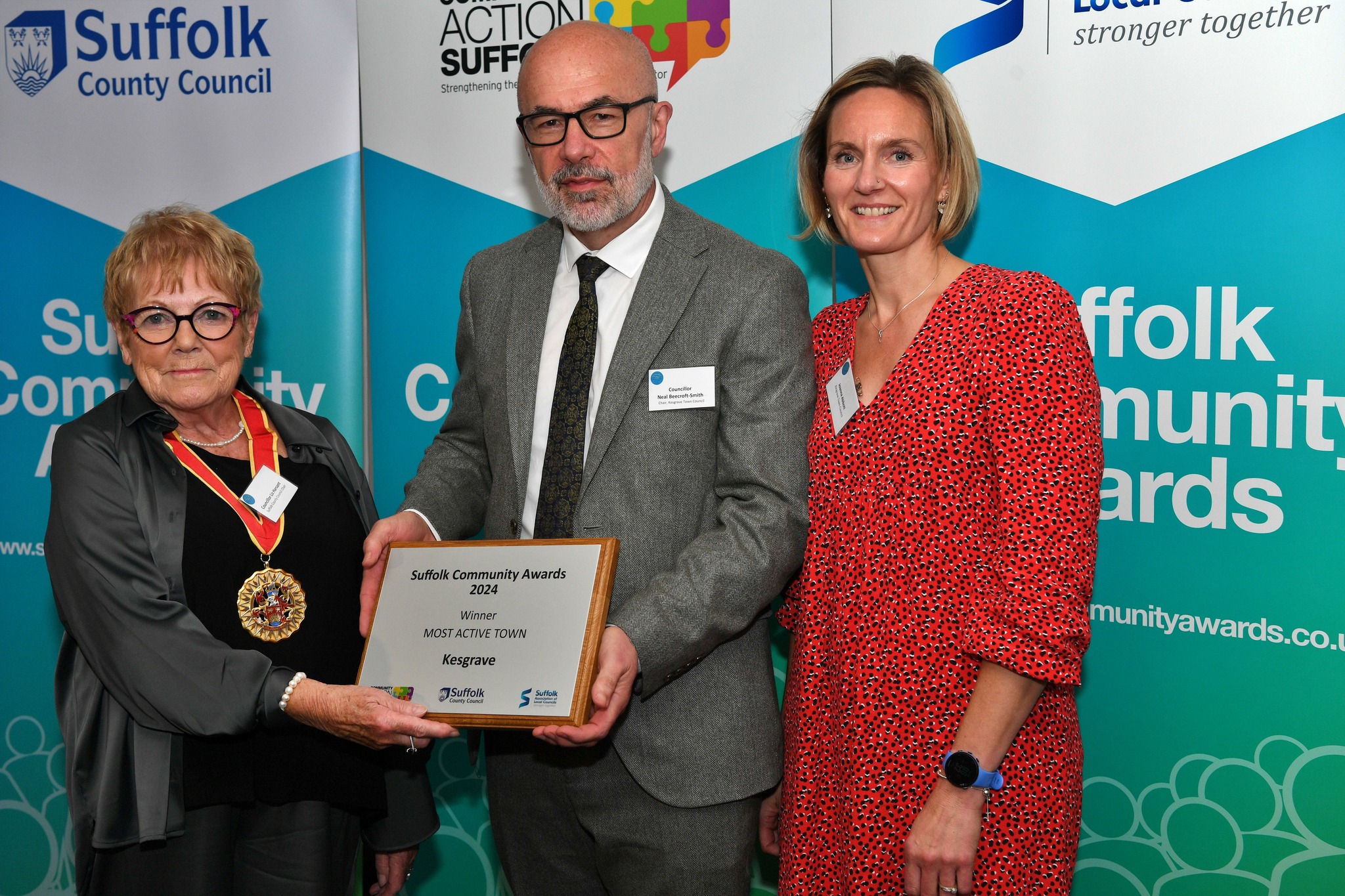 Kesgrave Town Council secured the Most Active Town award at the Suffolk Community Awards 2024