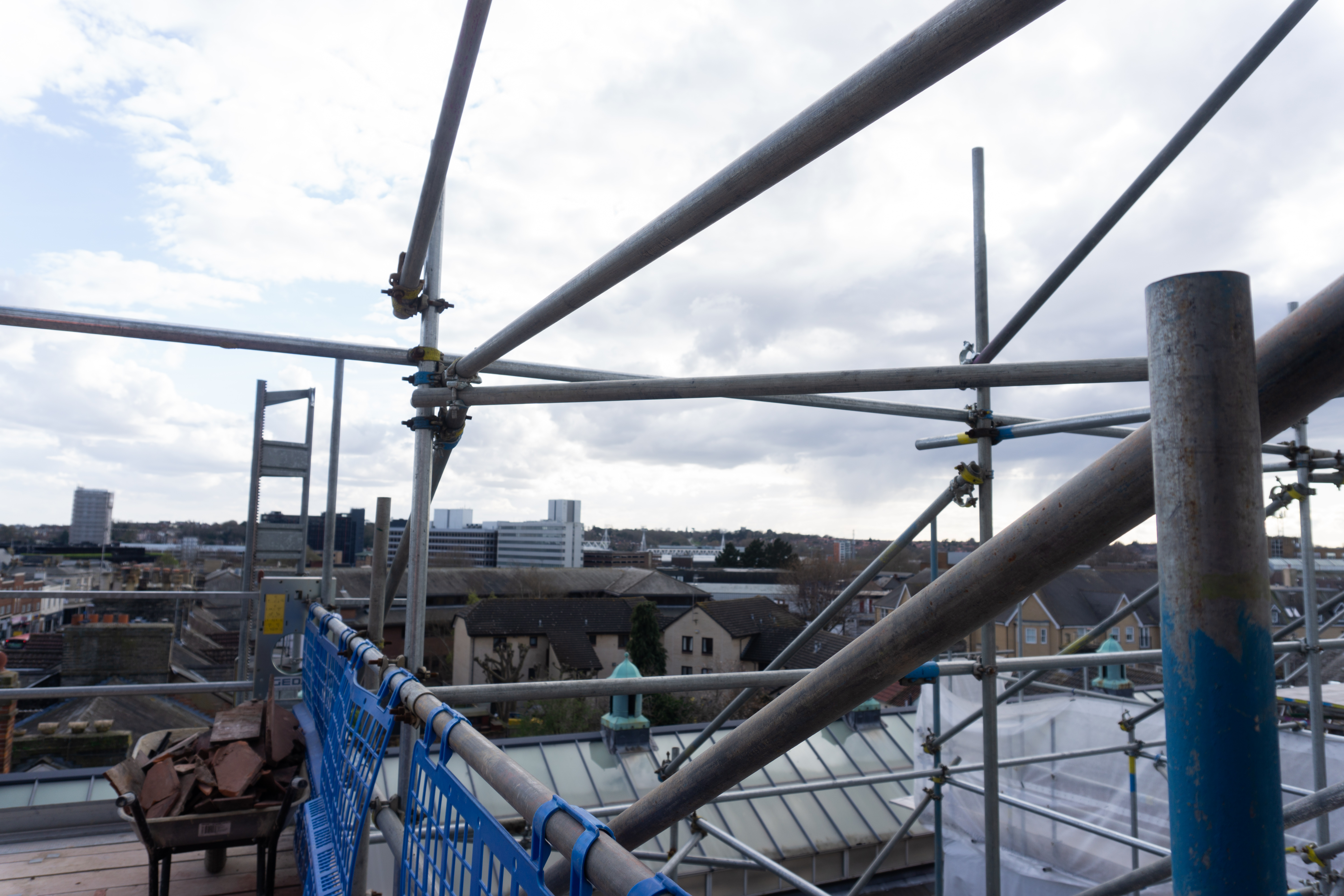 View of Ipswich skyline from the Ipswich Museum renovations