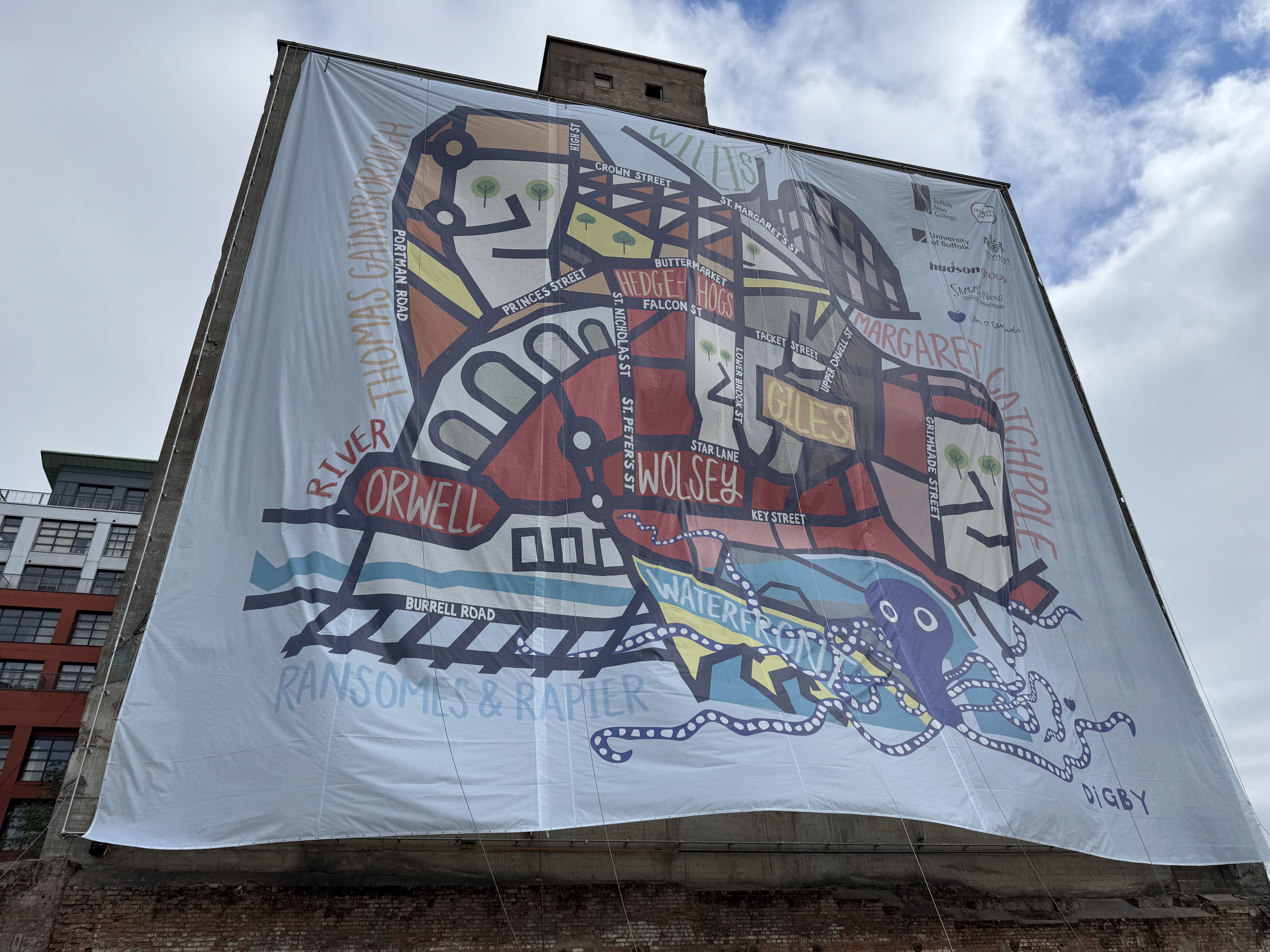 The canvas in position before it was tightened in place