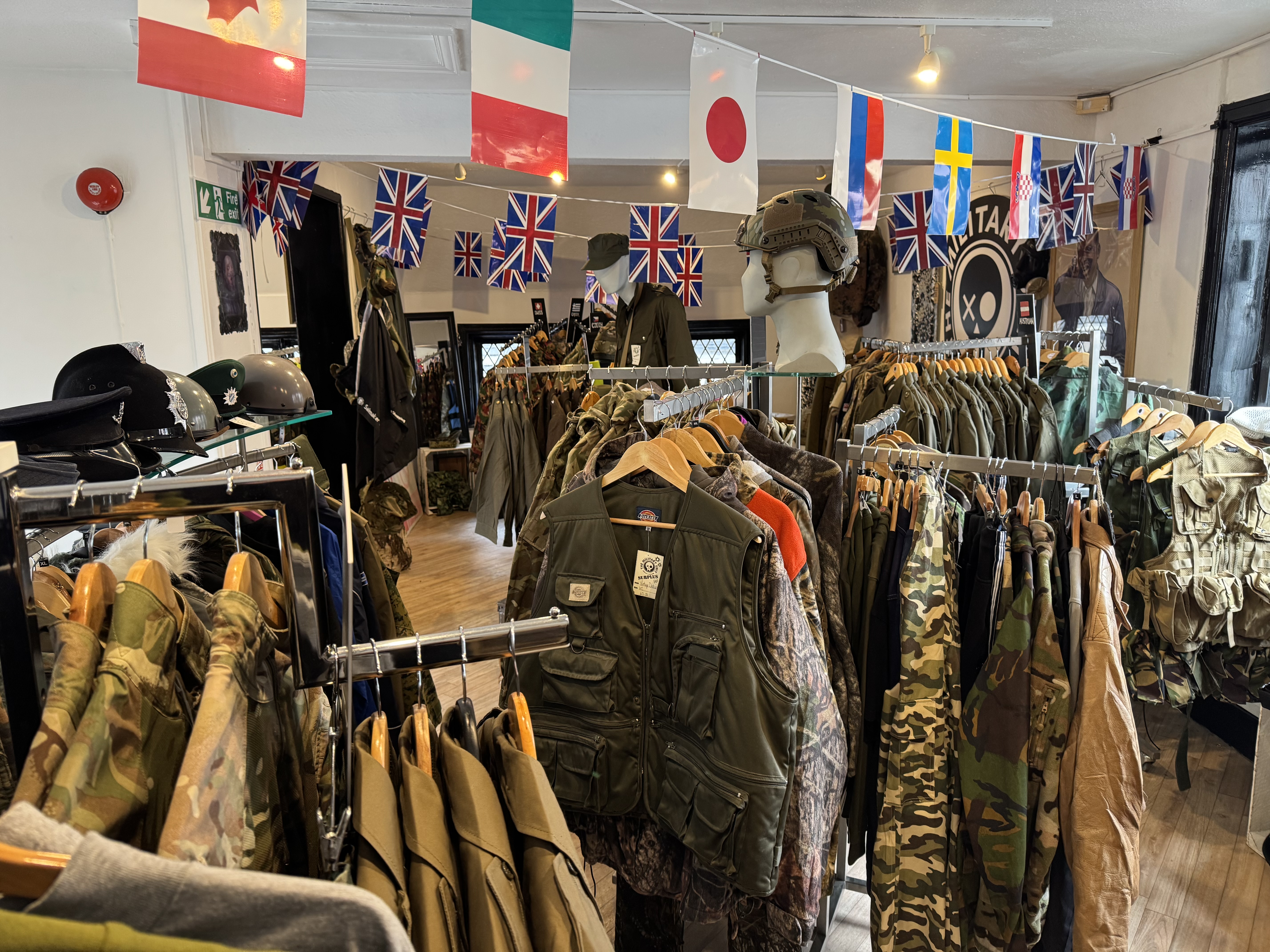 The military surplus stock extends country borders