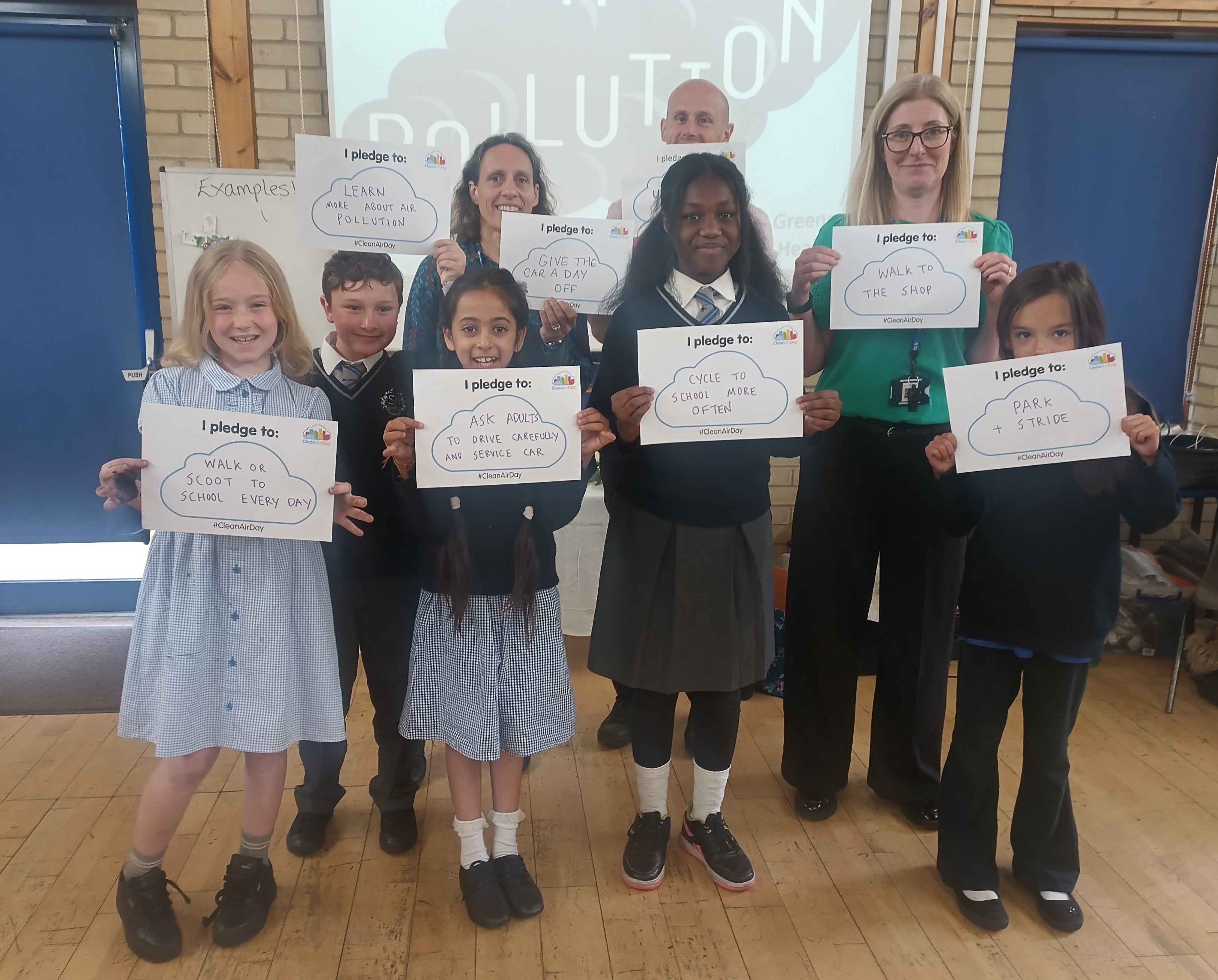 St Marys pupils with their pledges