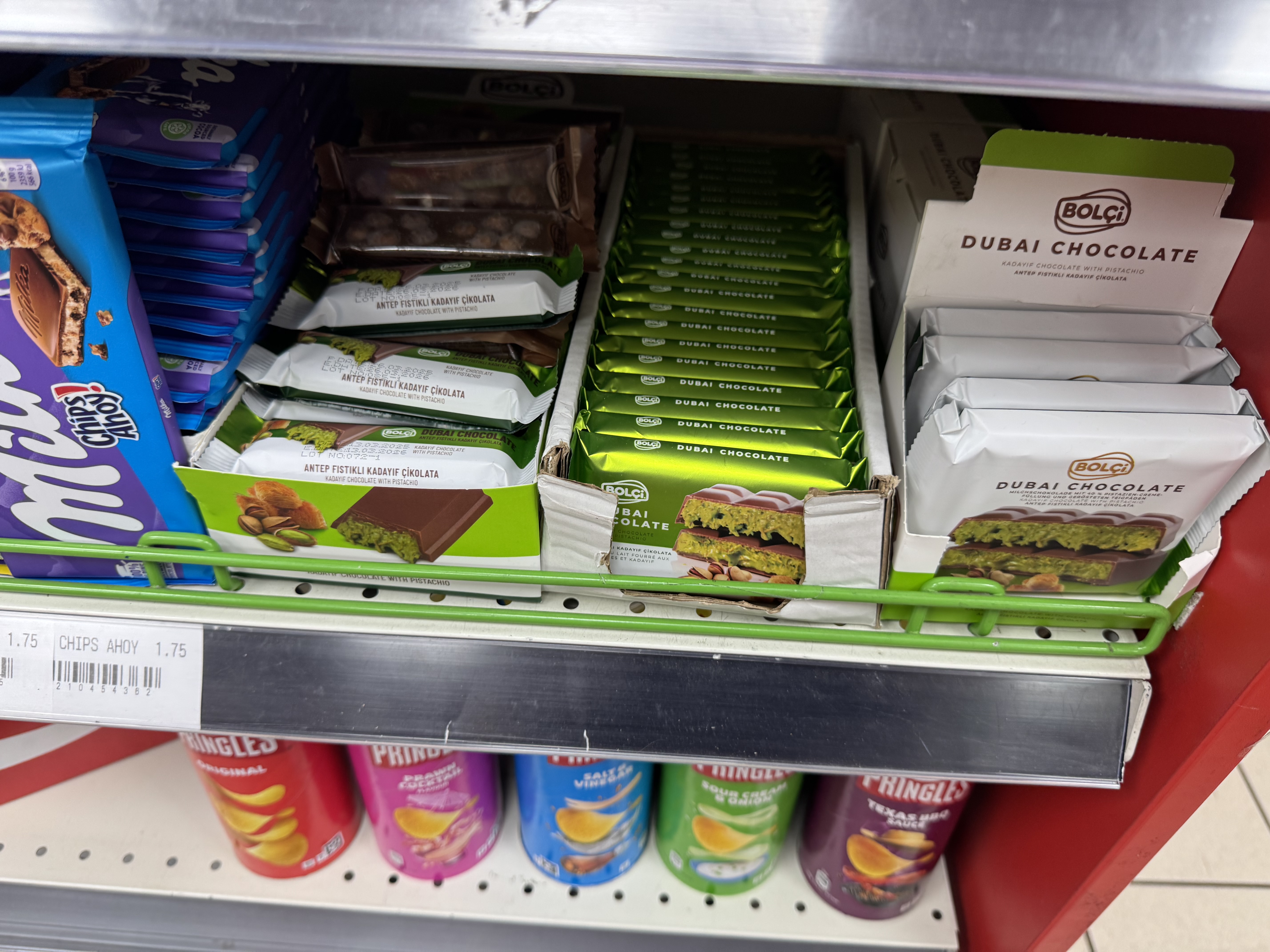 Dubai chocolate in a store in Ipswich