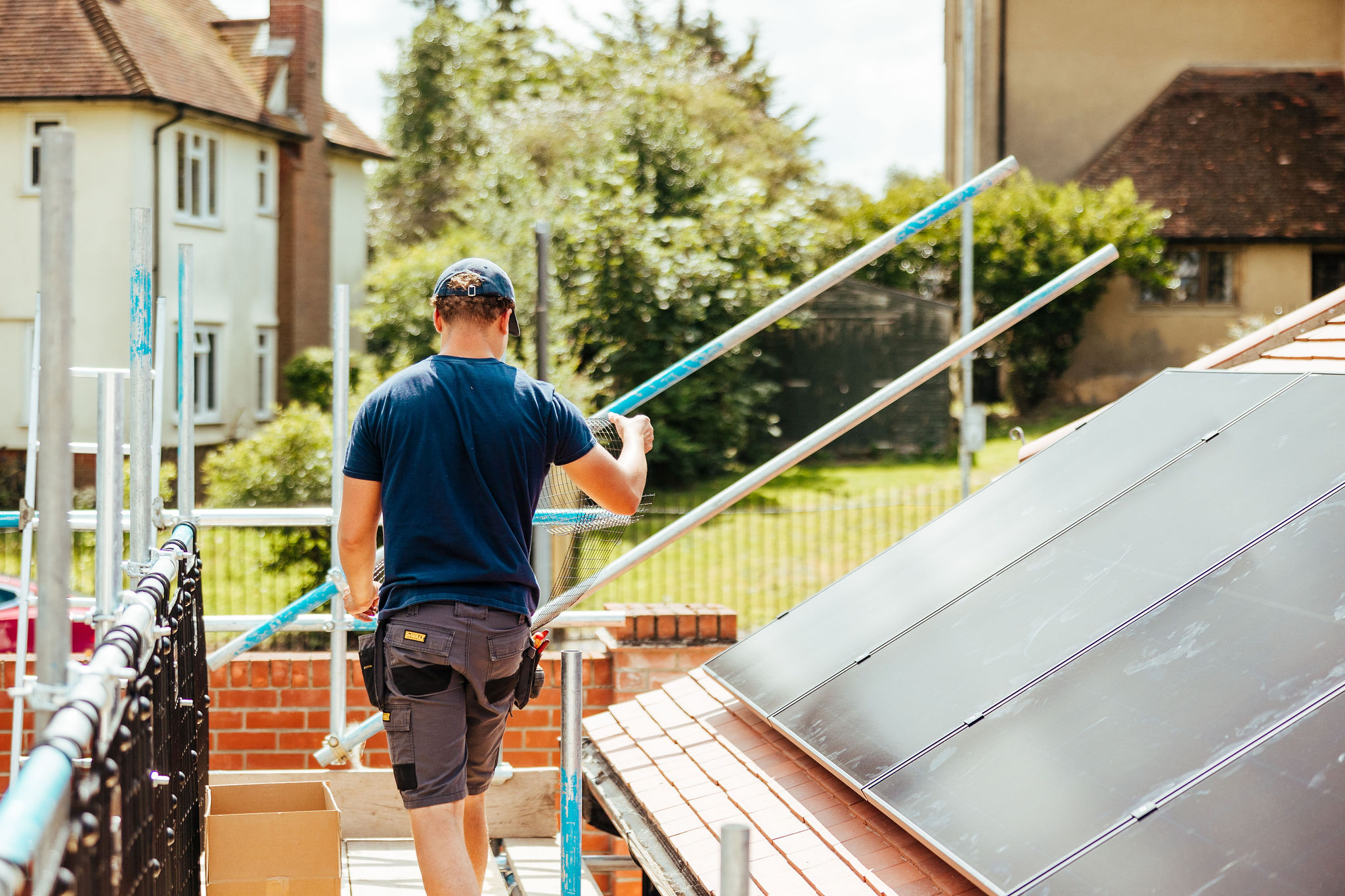 Insight Energy working on a domestic rooftop solar installation