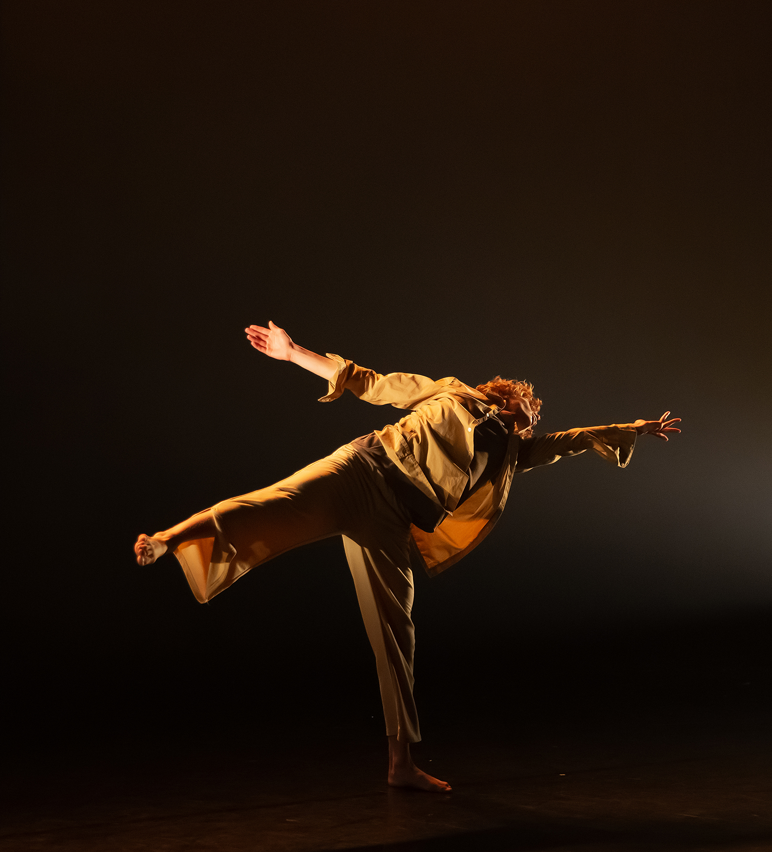 Eden performing on stage