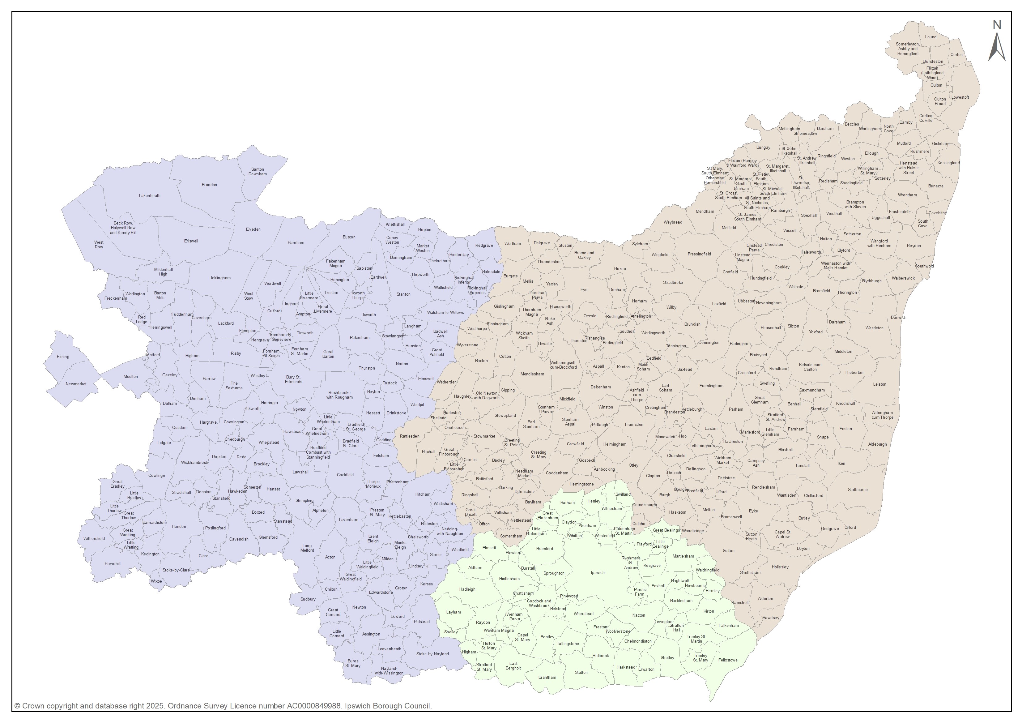 Confirmed boundary proposal for three unitary authorities