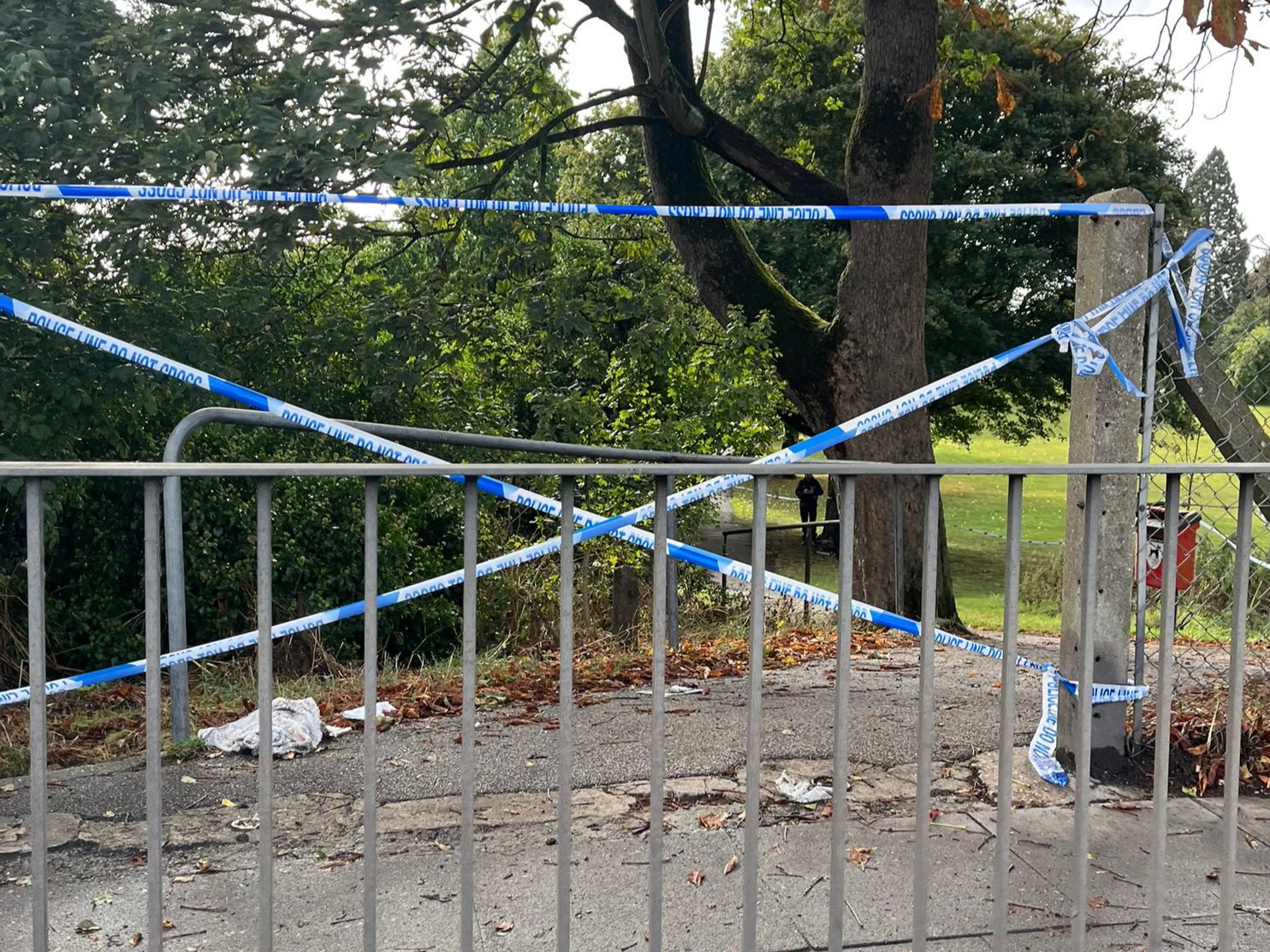 Police have cordoned off the park while investigations are gongoing
