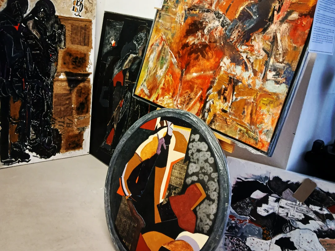 Art on display at The Walk's Retro & Vintage Market