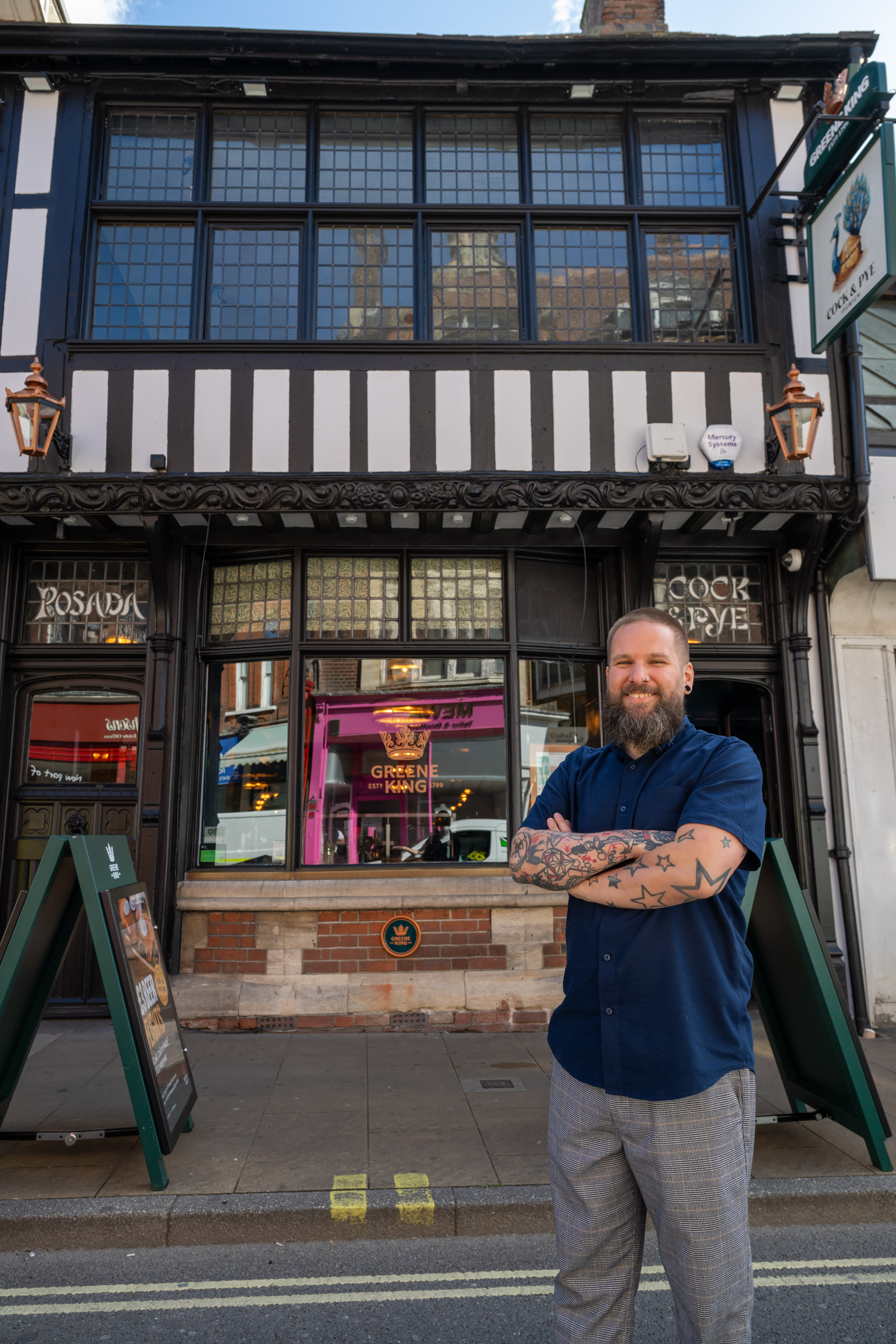 General manager Ben Baker outside the Cock & Pye