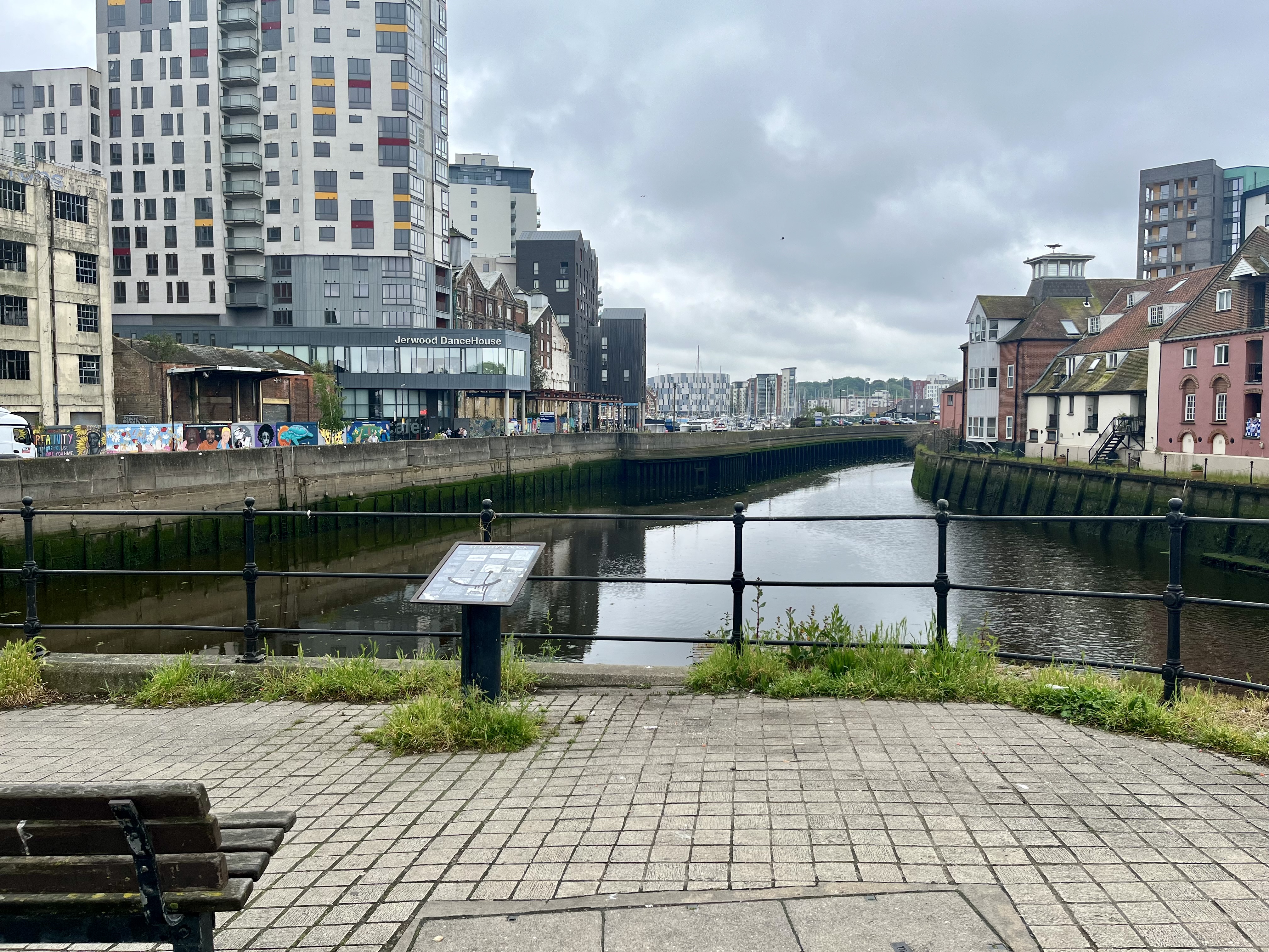 Stoke Bridge in Ipswich before its renovation
