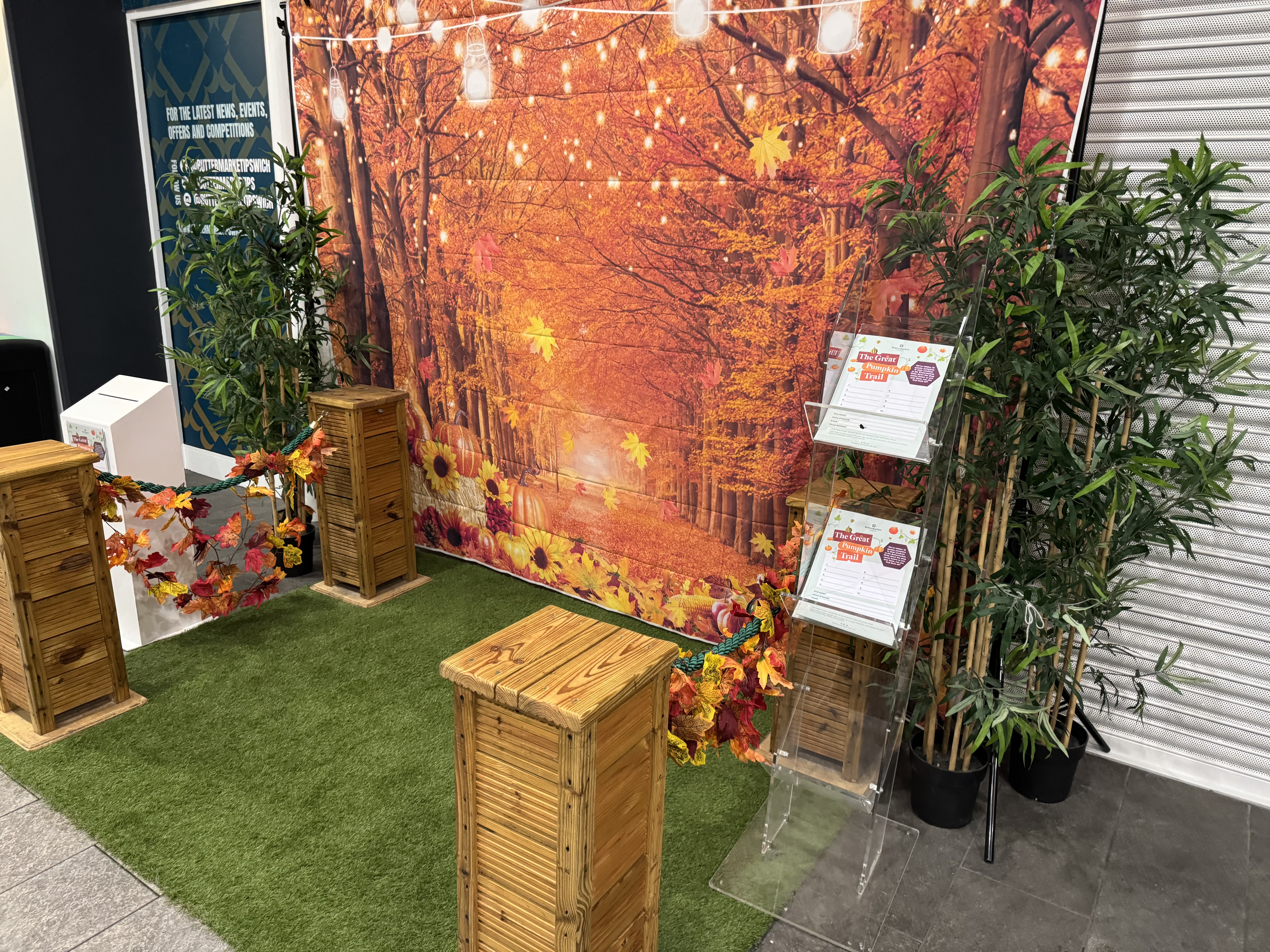 The pumpkin trail stand in the Buttermarket Centre