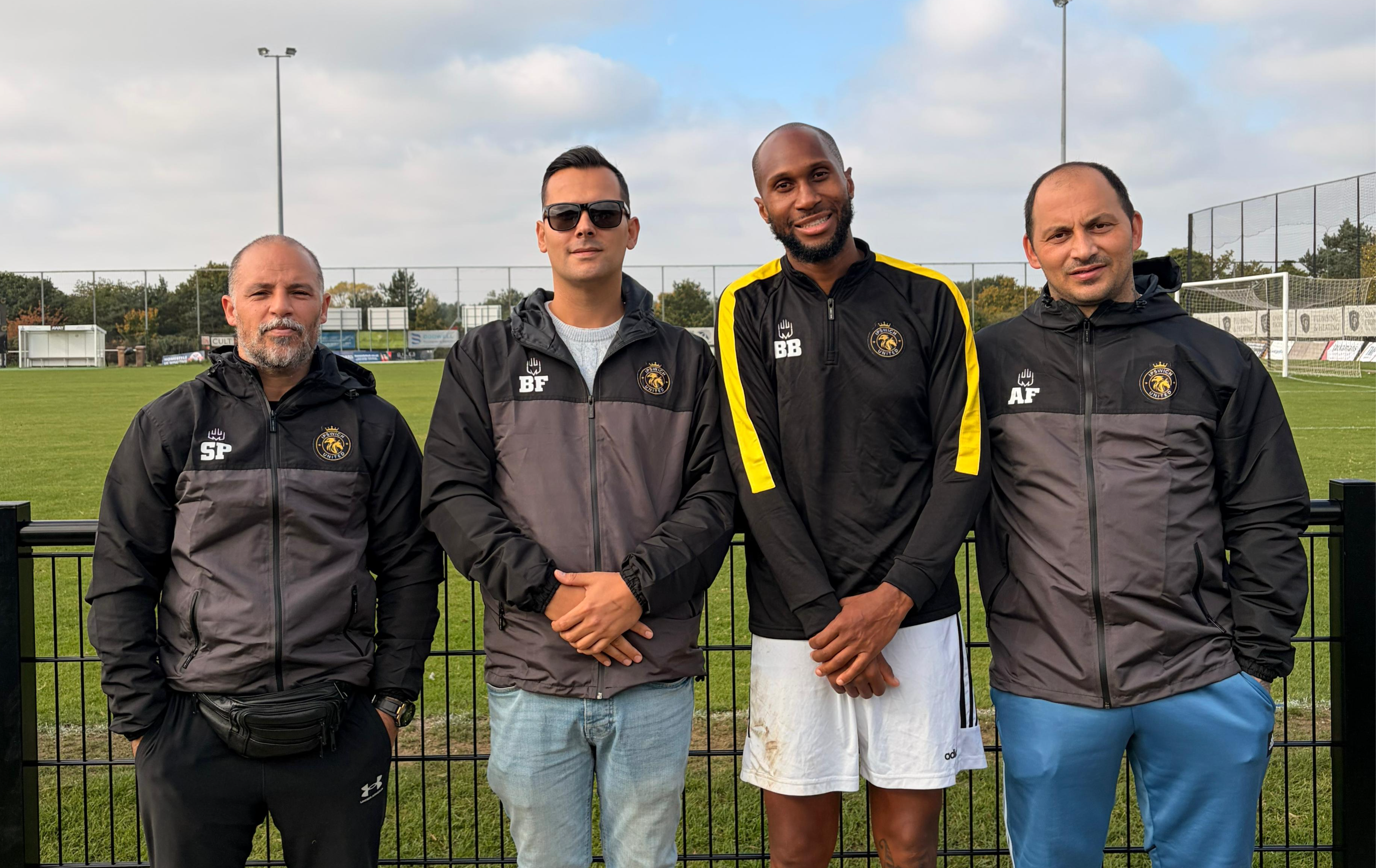 Sergio Prata, Bruno Fernandes, Bruno Binda and Augustin Florea of Ipswich United FC