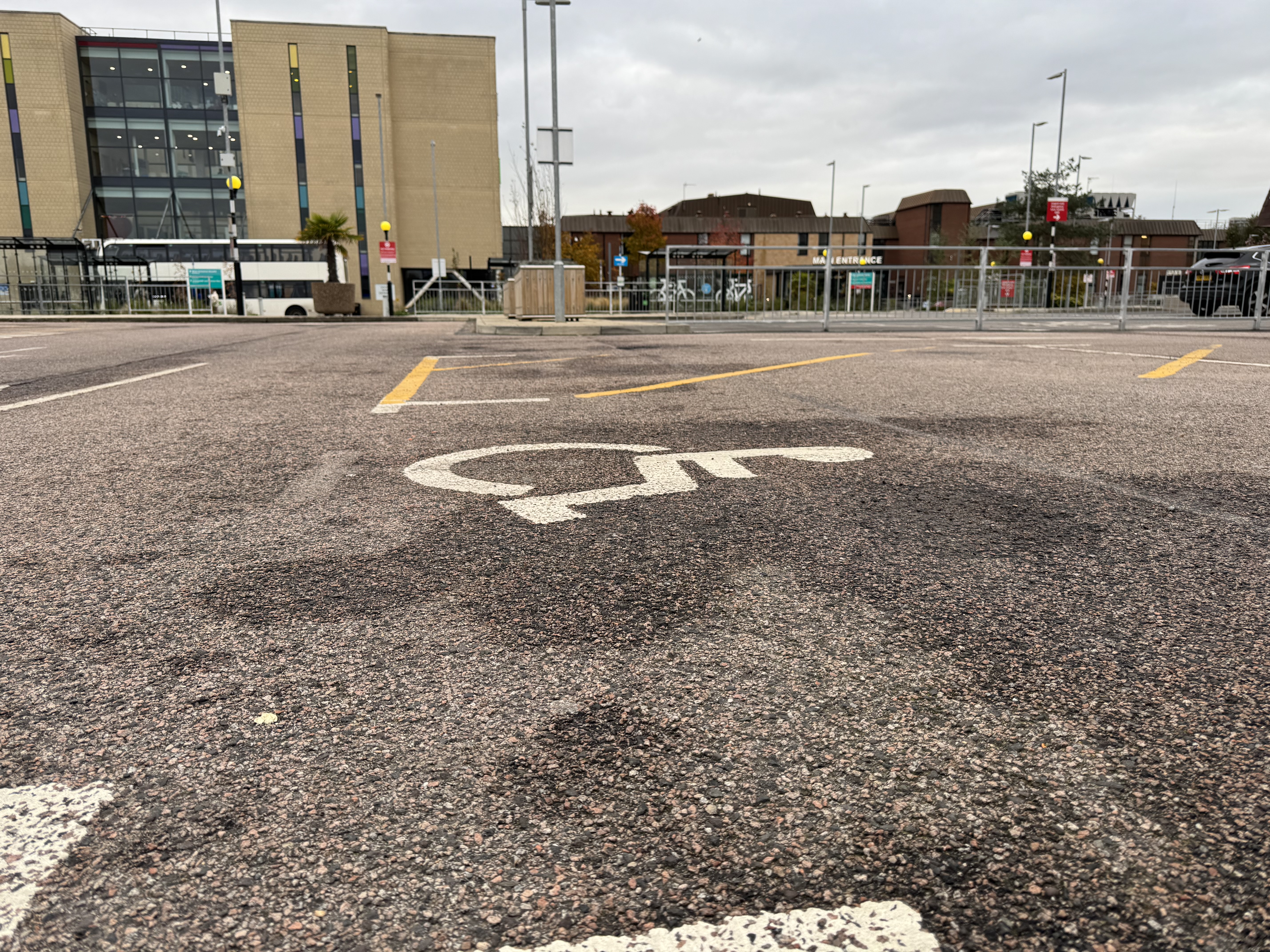 Ipswich Hospital disabled parking bay