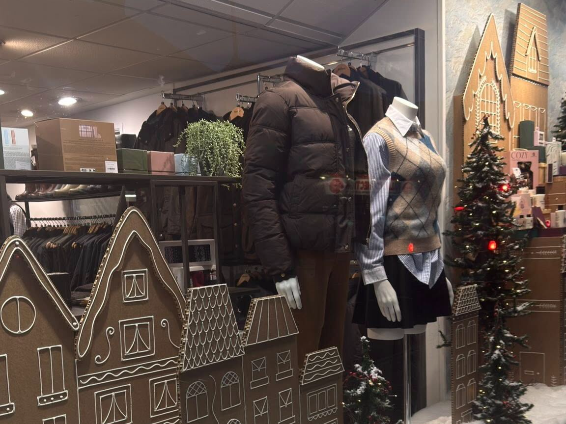 Coes Christmas window display 2025